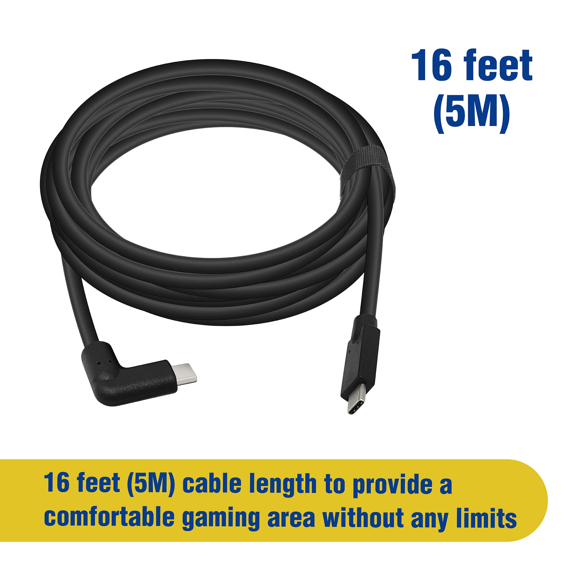 Micro Connectors 16Ft Usb 3.2 Gen 1 Right Angle C To C Cable For Quest Link, (E07 321Crc 5M)