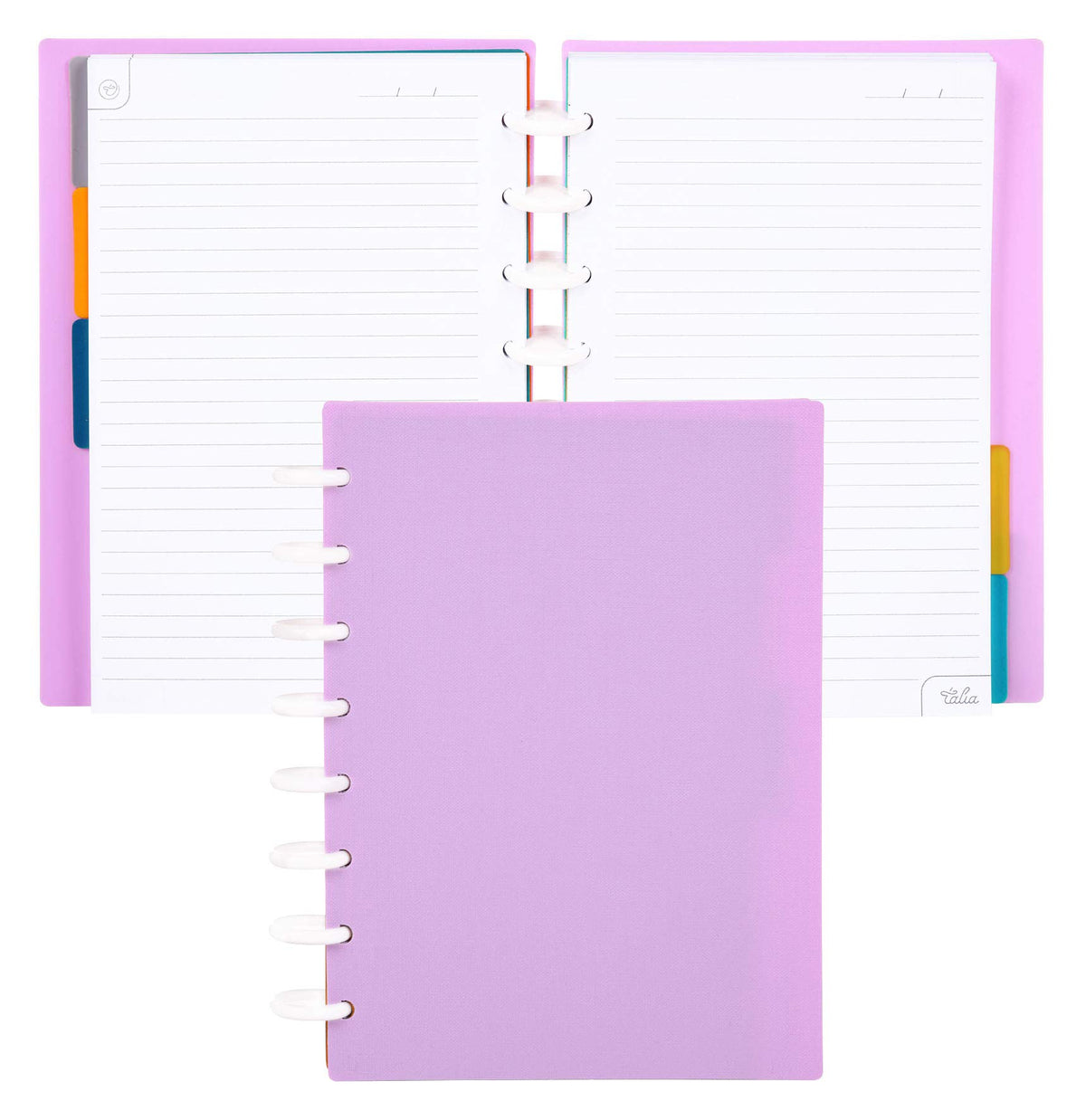 Talia Discbound Notebooks, Planner, Customizable, (Spring Pink, Junior (55In X 85In))