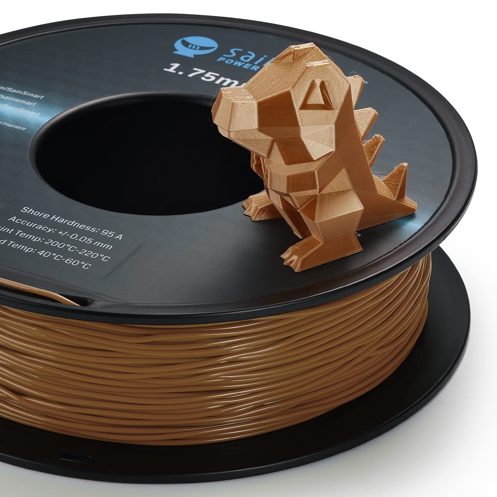 Sainsmart Caramel Flexible Tpu 3D Printing Filament, 1.75Mm, 0.8Kg, +/-0.05Mm Dimensional Accuracy