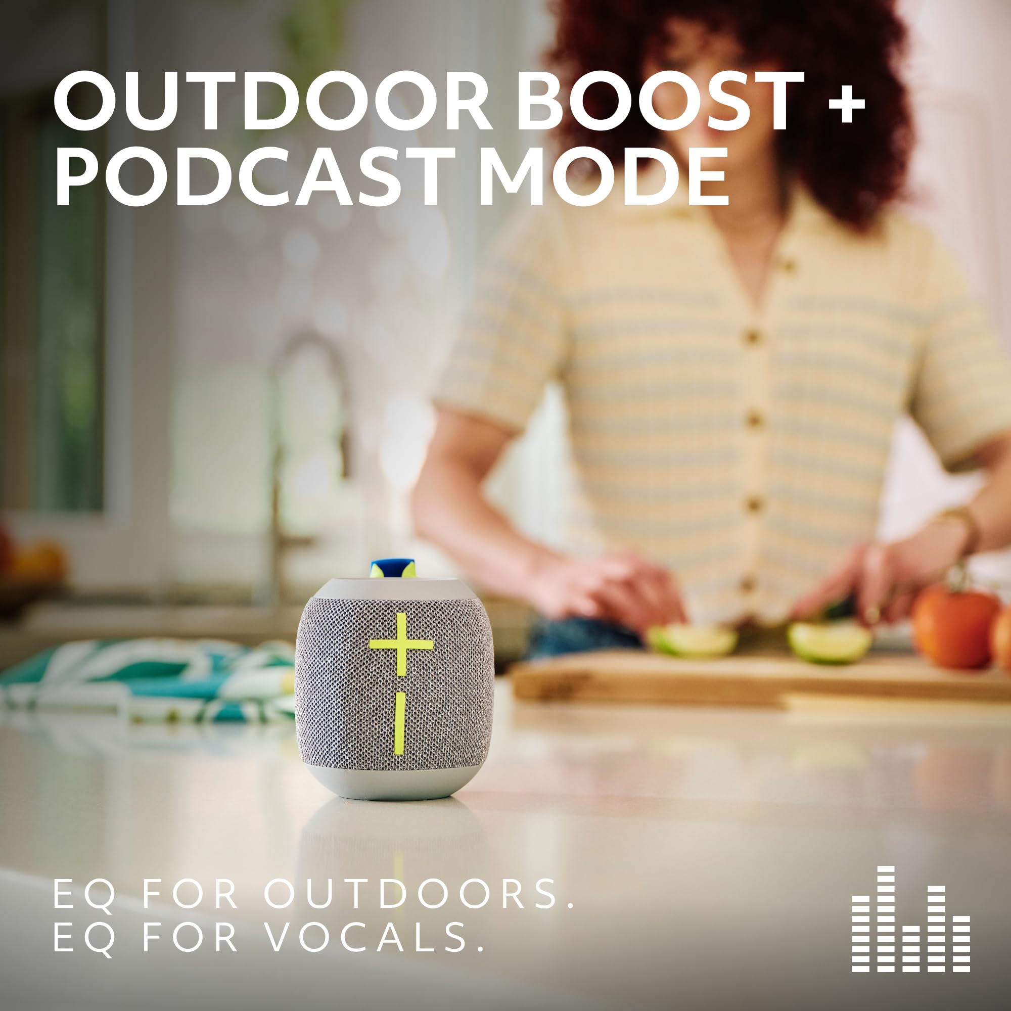 Ultimate Ears Wonderboom 4 Wireless Portable Waterproof Bluetooth Speaker, Joyous Bright | Bigger, Bassy-Er 360 Degree Sound, Ou