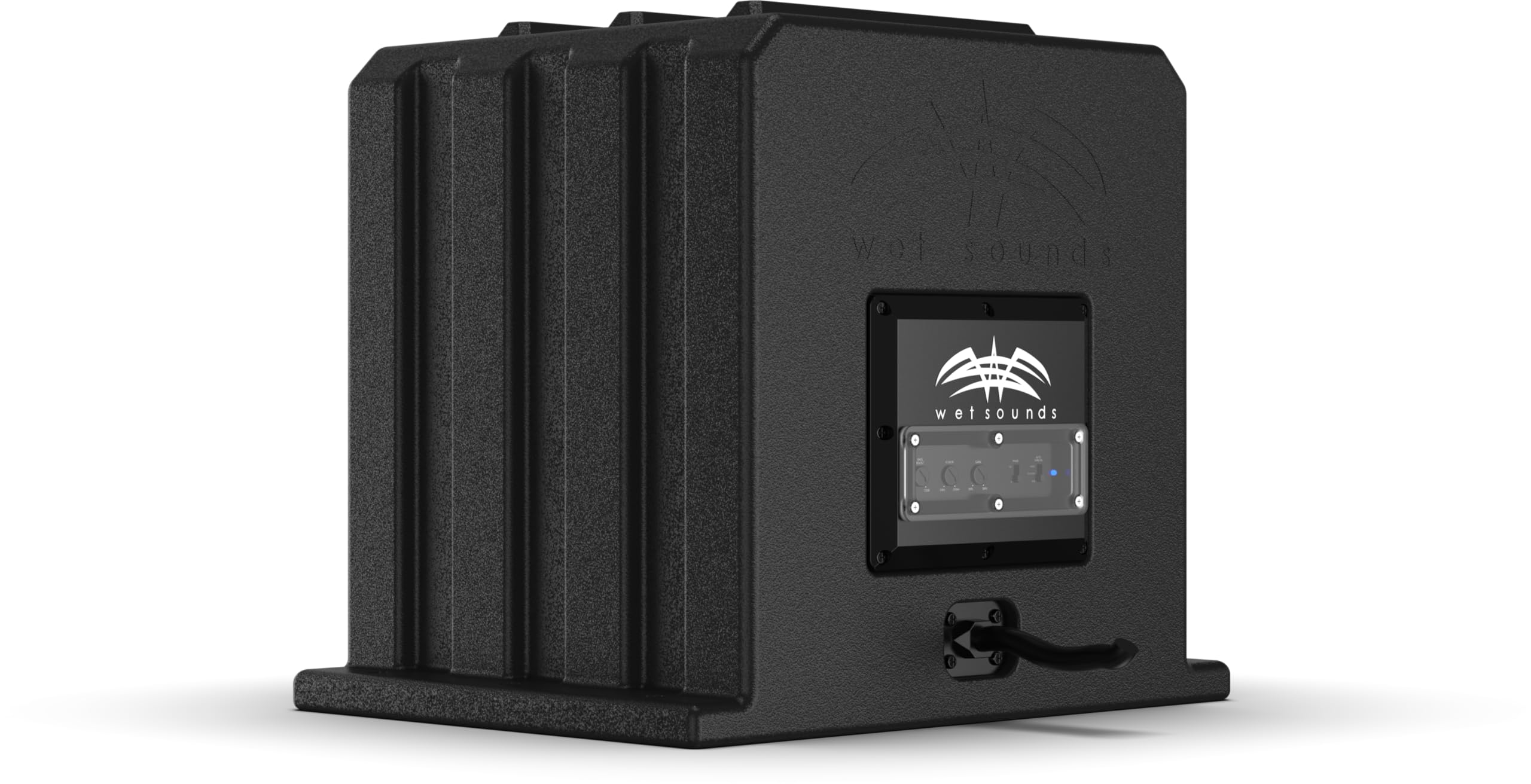 Wet Sounds | Stealth As-10 | High Efficiency, 10 Active Marine Powered Subwoofer With Built-In 500 Watt Amp | Remote Level Contr