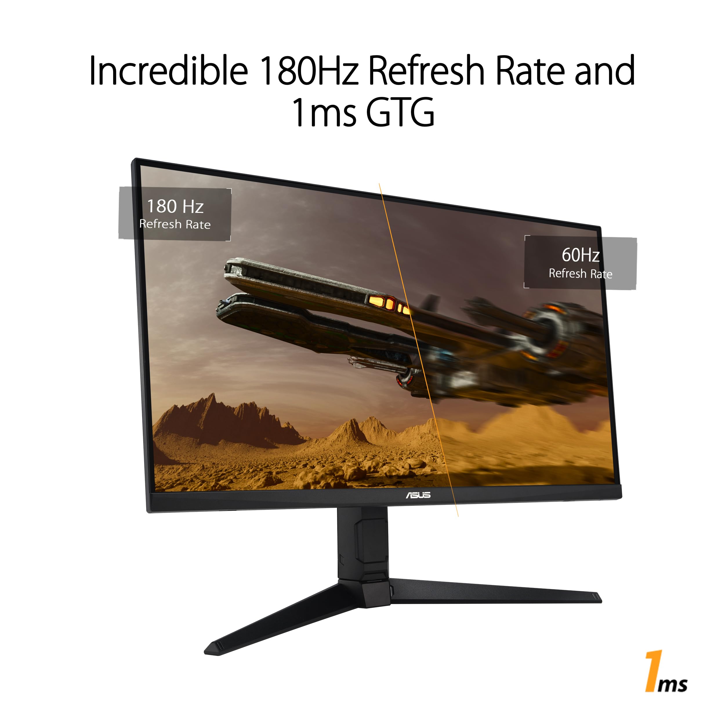 Asus Tuf Gaming 27    1440P Monitor (Vg27Aql3A)   Qhd (2560 X 1440), 180Hz, 1Ms, Fast Ips, Extreme Low Motion Blur Sync, G Sync
