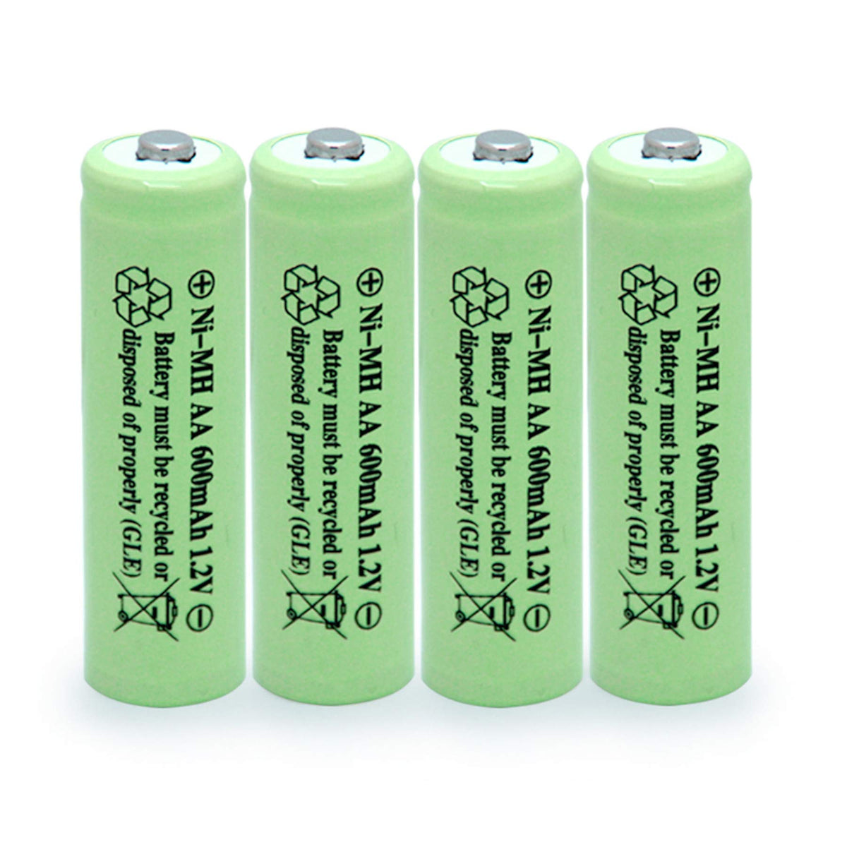 Qblpower Solar Light Batteries Aa Ni Mh 600Mah 1.2V Rechargeable For Garden Lights Remotes Mice(4Pcs)