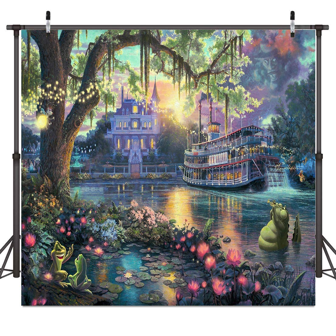 Sscsts 6X6Ft Palace Photography Background Fairy Tale Prince Princess Happiness Frog Castle Photography Background Studio Props