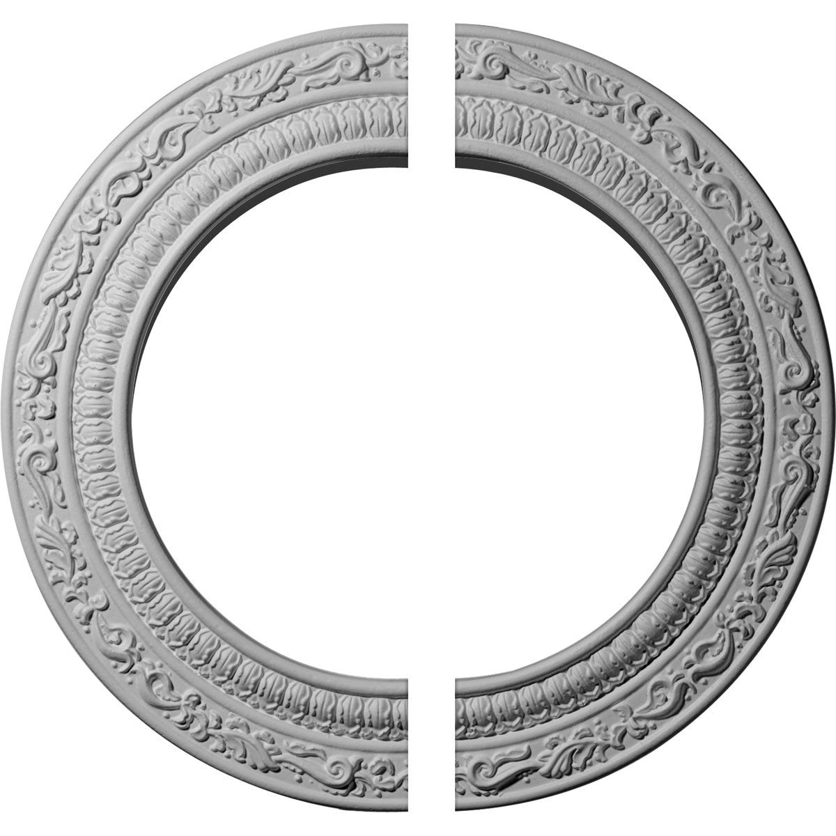Ekena Millwork Cm12Ad2 Andrea Ceiling Medallion, 12''Od X 8''Id X 1/2''P (Fits Canopies Up To 8''), Factory Primed