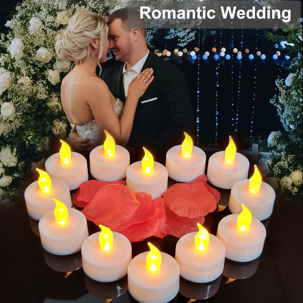 Led Tea Lights With Timer, 6 Hours On And 18 Hours Off In 24 Hours Cycle Automatically,12 Pack Flickering Battery Flameless Led