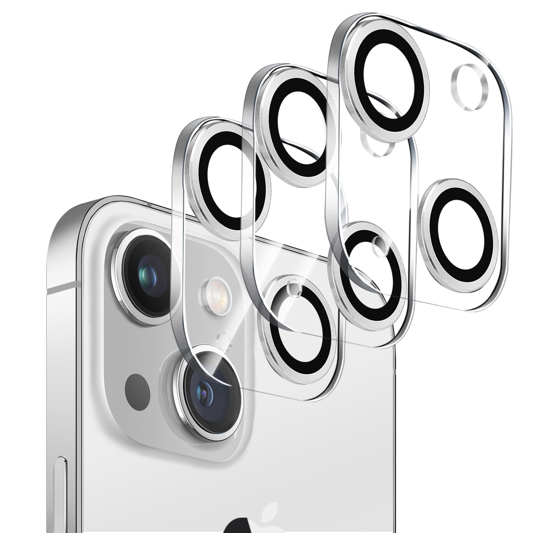 Dengduoduo ?3 Pack? Tempered Glass Camera Lens Protector For Iphone 14 6.1'' & Iphone 14 Plus 6.7'', Ultra Hd, 9H Hardness, Anti