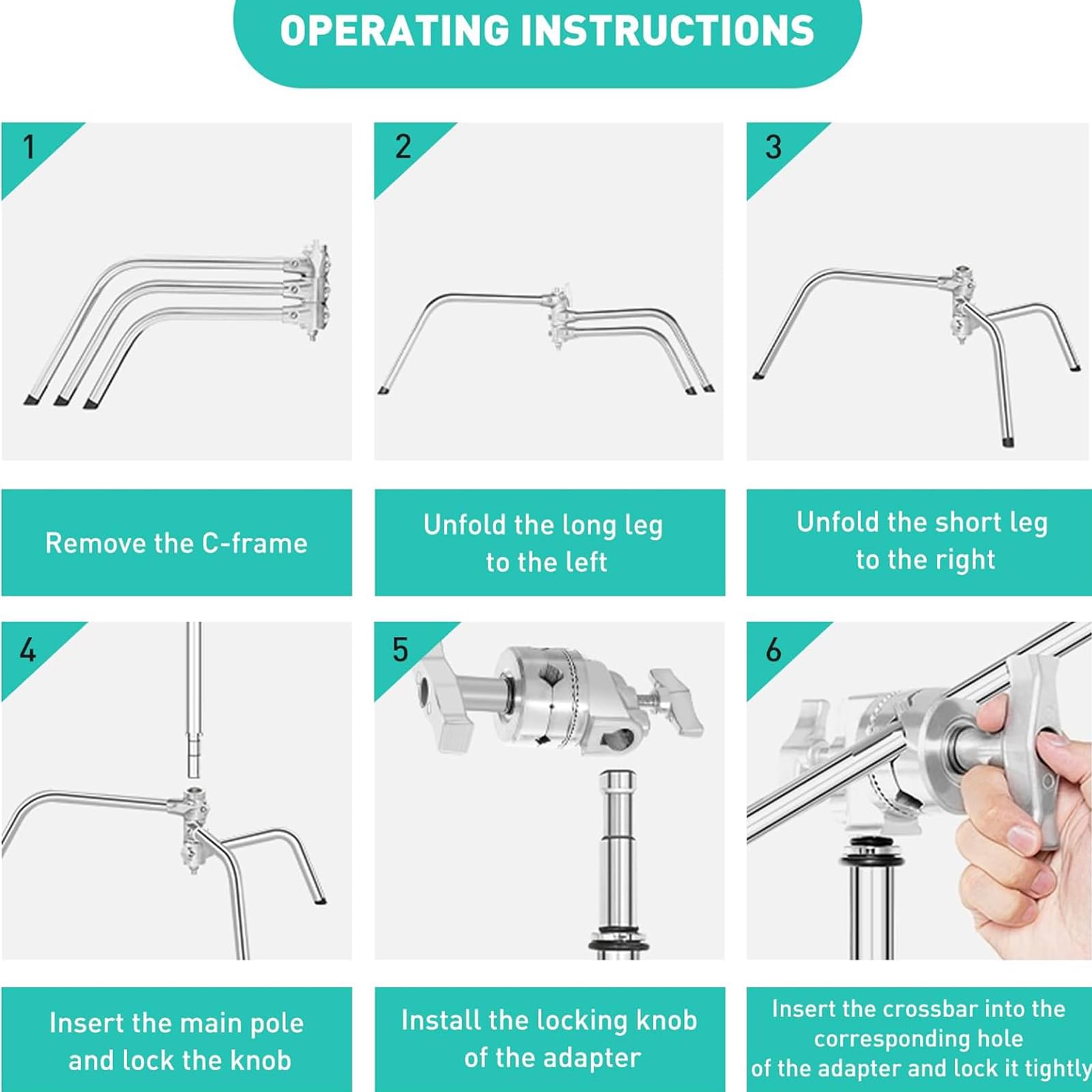 Lapgood Stainless Steel Heavy Duty C Stand With Boom Arm,10.8Ft/330Cm Adjustable Photography Stand With 4.2Ft/128Cm Holding Arm,