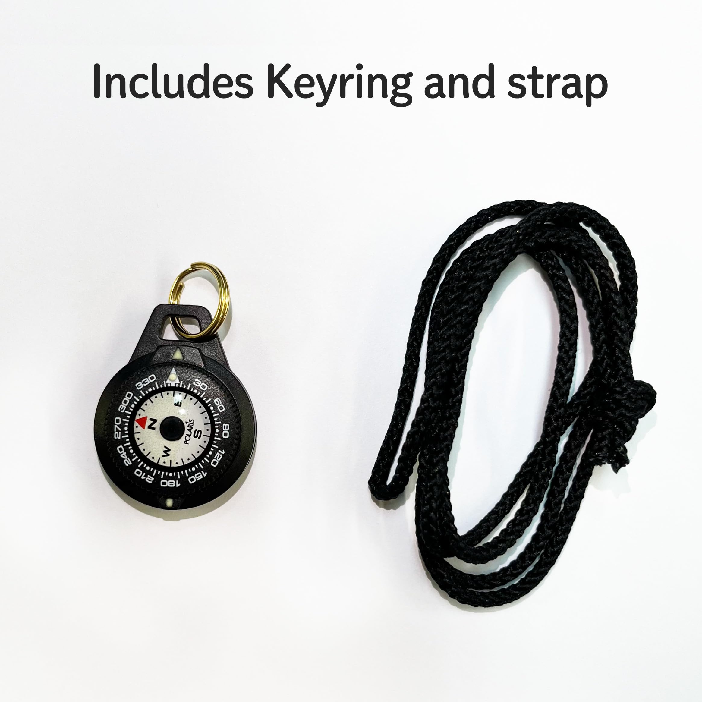 Polaris Waterproof Micro Compass Series/Watchband Or Edc Or With Mini Whistle Or With Whistle (Edc Compass, 1)