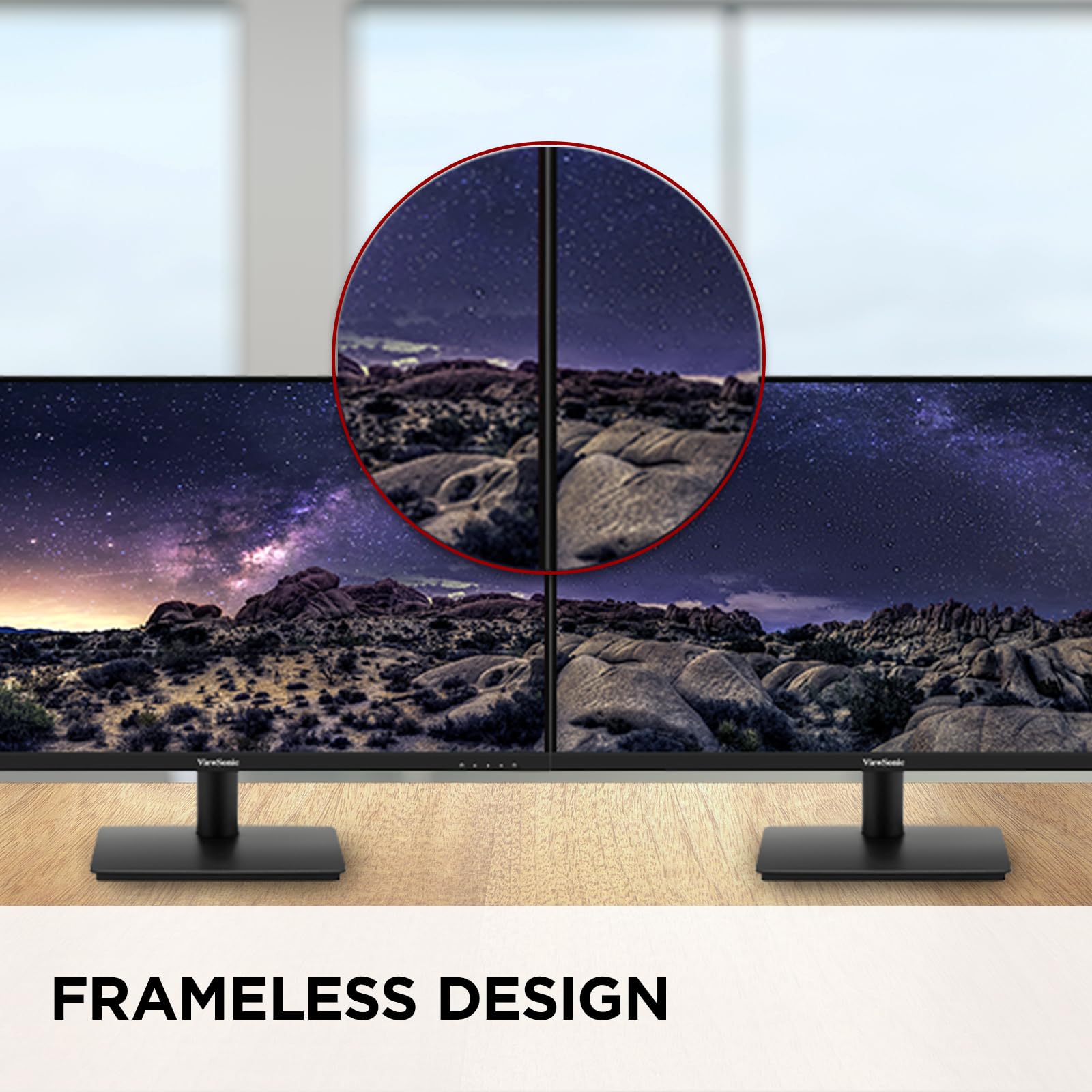 Viewsonic Vs2747-H 27 Inch 1080P Ips Monitor With 100Hz, Variable Refresh Rate, Thin Bezels, Eye Care, Hdmi, Vga