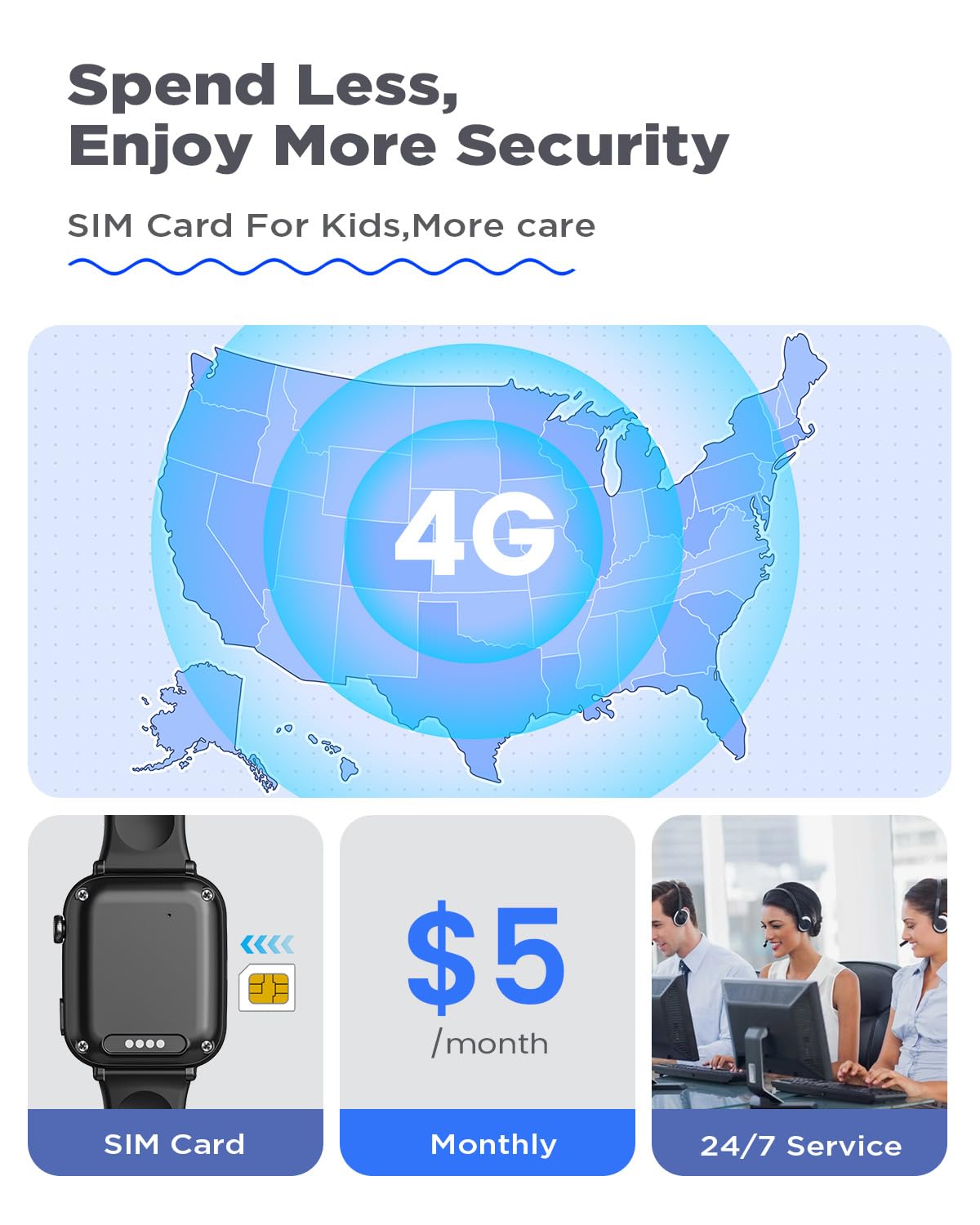 2025 Smart Watch For Kids 6-12 [Kids Gps Tracker/Video Call] Smart Watches Boys Girls Phone Watch, School Mode, Safety Alert, Gp