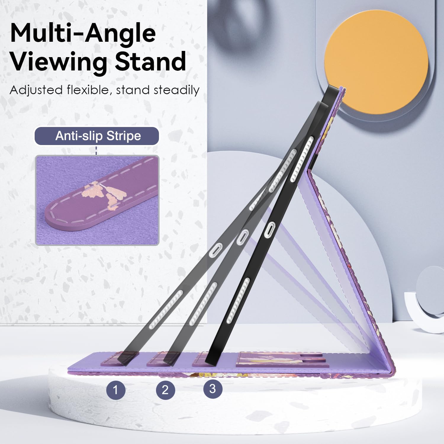 Okp Case For Ipad 10Th Generation 2022, 10Th Gen Ipad Case With Multi Angle Viewing Pu Leather Flio Stand Cover With Pencil Hold