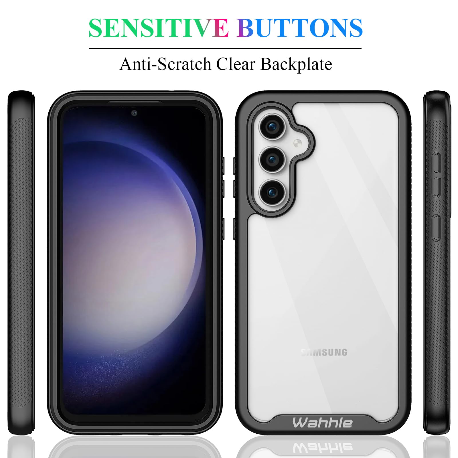 Wahhle Compatible With Samsung Galaxy S23 Fe Case, Built In Screen Protector Full Body Shockproof Slim Fit Bumper Protective Pho