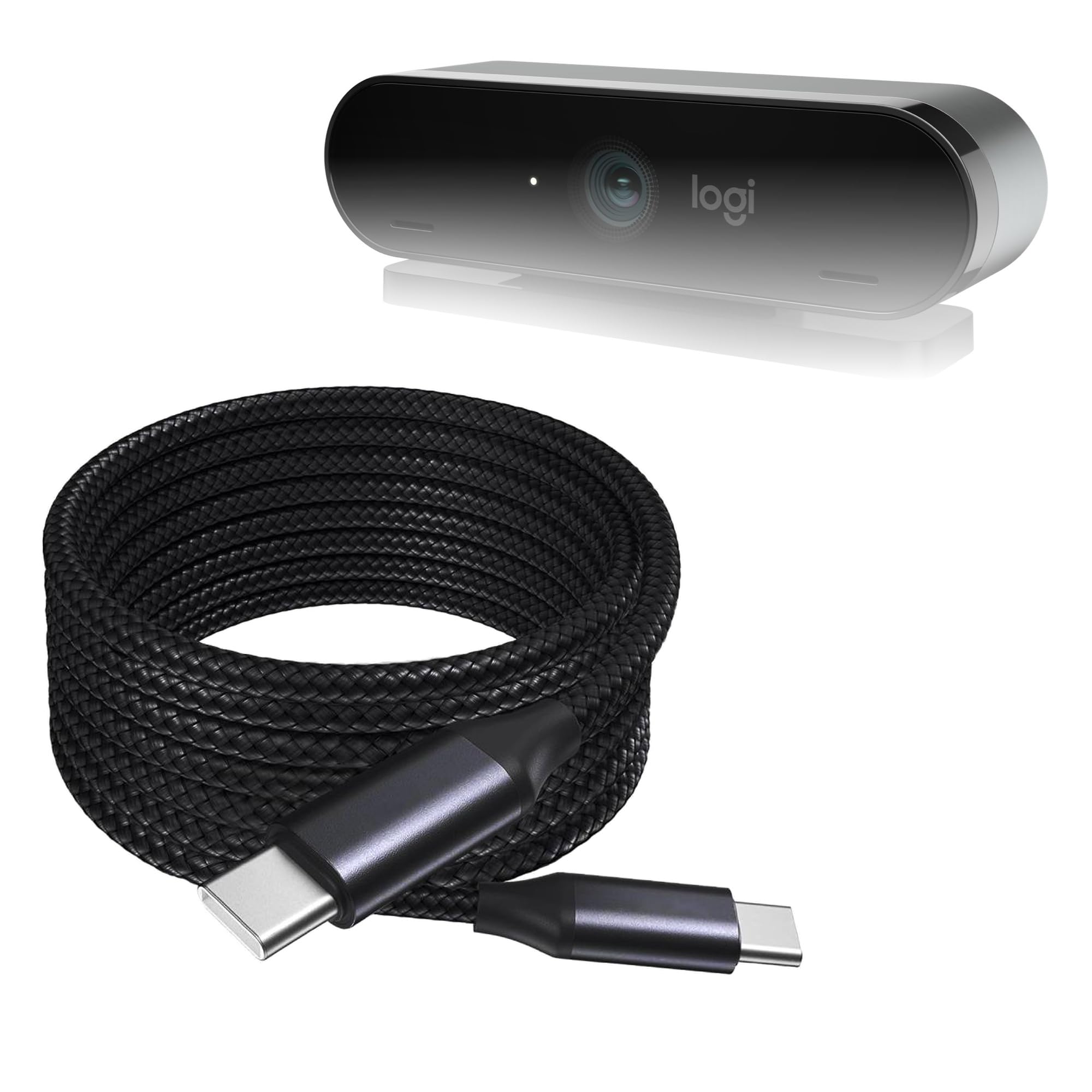 BoxWave Cable Compatible with Logitech 4K Pro Magnetic Webcam  DirectSync PD Cable (10ft)  USBC to USBC (100W), Long Type C 