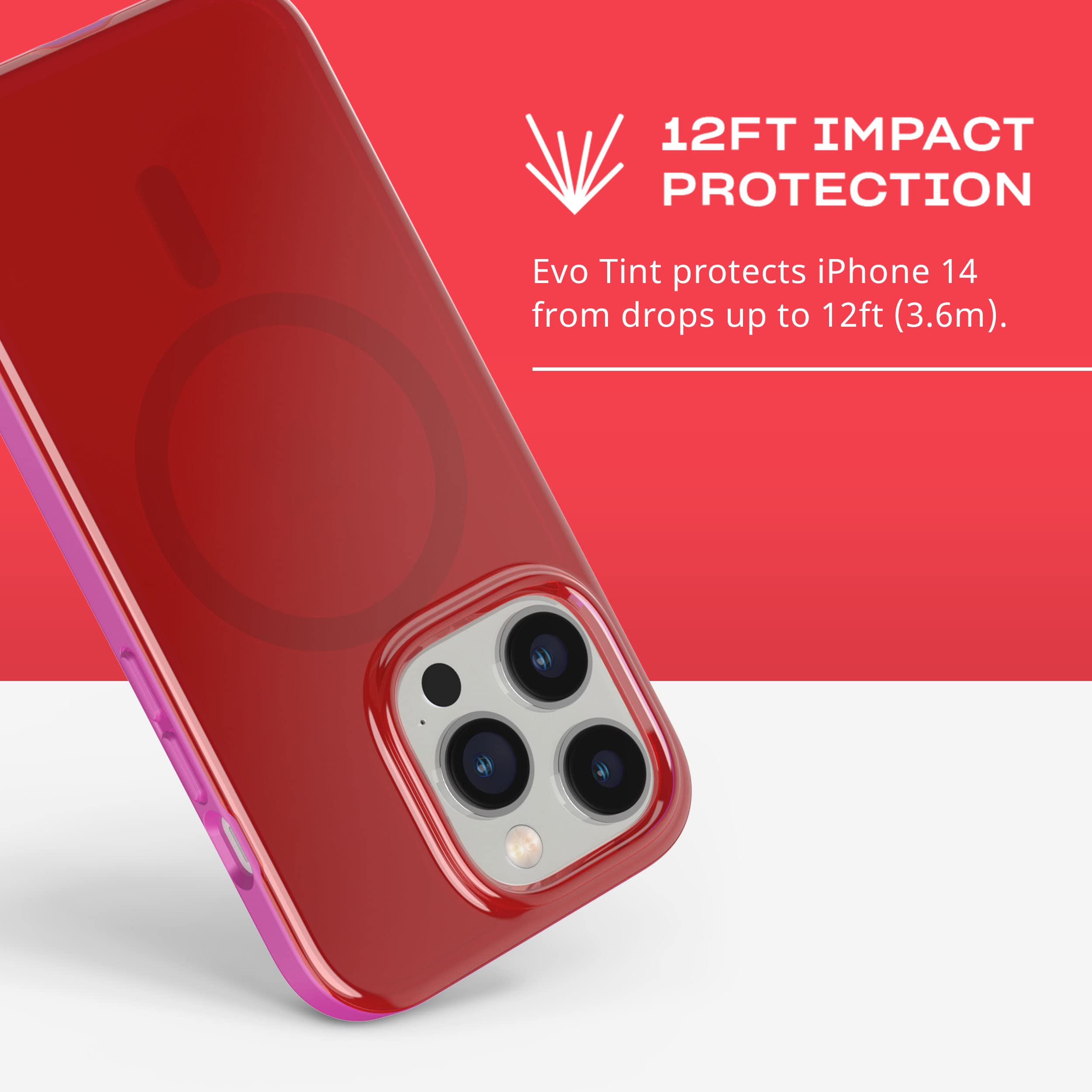 Tech21 Iphone 14 Pro Max Evo Tint Compatible With Magsafe - Shock-Absorbing & Scratch-Resistant Tinted Phone Case With 12Ft Mult