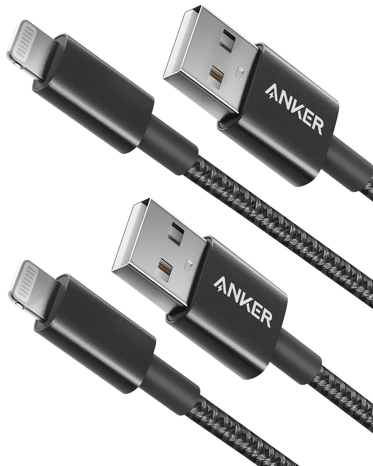 Anker 3.3Ft Premium Nylon Lightning Cable [2 Pack], Apple Mfi Certified For Iphone Xs/Xs Max/Xr/X / 8/8 Plus / 7/7 Plus / 6/6 Pl