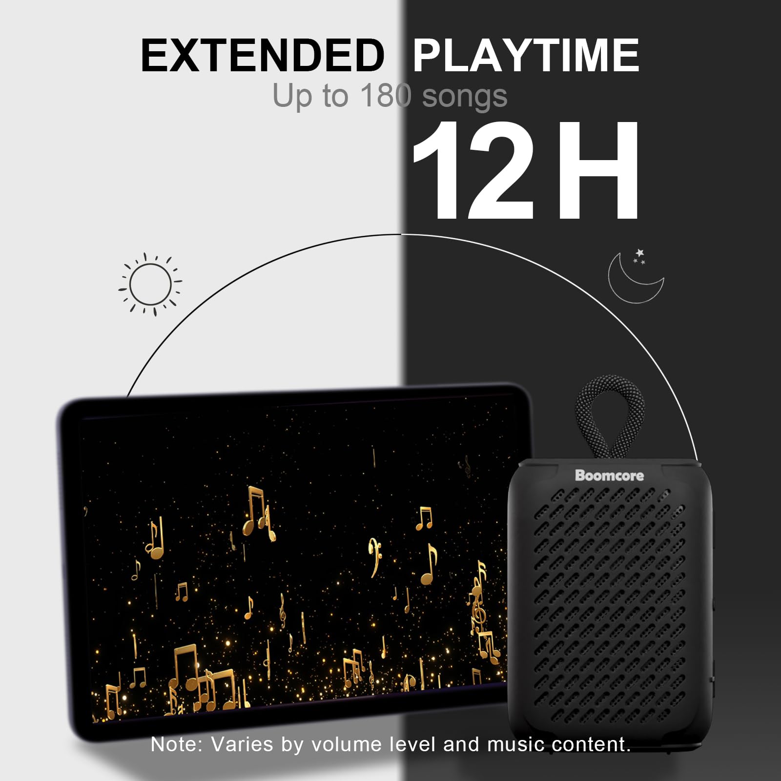 Boomcore Portable Bluetooth Speakers, Waterproof Small Speaker With Stereo Sound, 12H Playtime, Wireless Bluetooth Speaker Ipx7