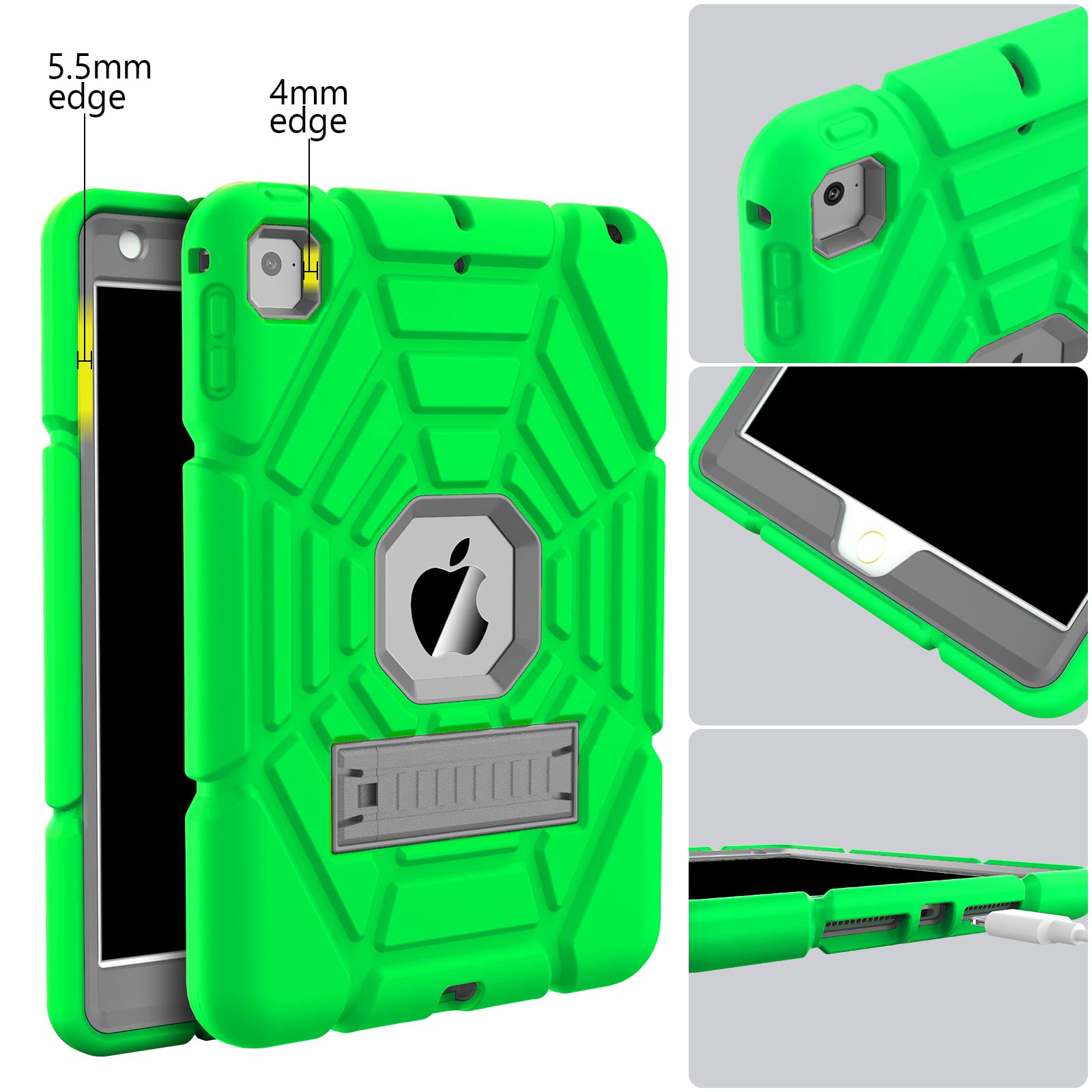 Grifobes For Ipad Mini 5 Case, For Ipad Mini 4 Case For Kids,Shockproof Rugged Cover With Stand For Ipad Mini 5Th/4Th Generation