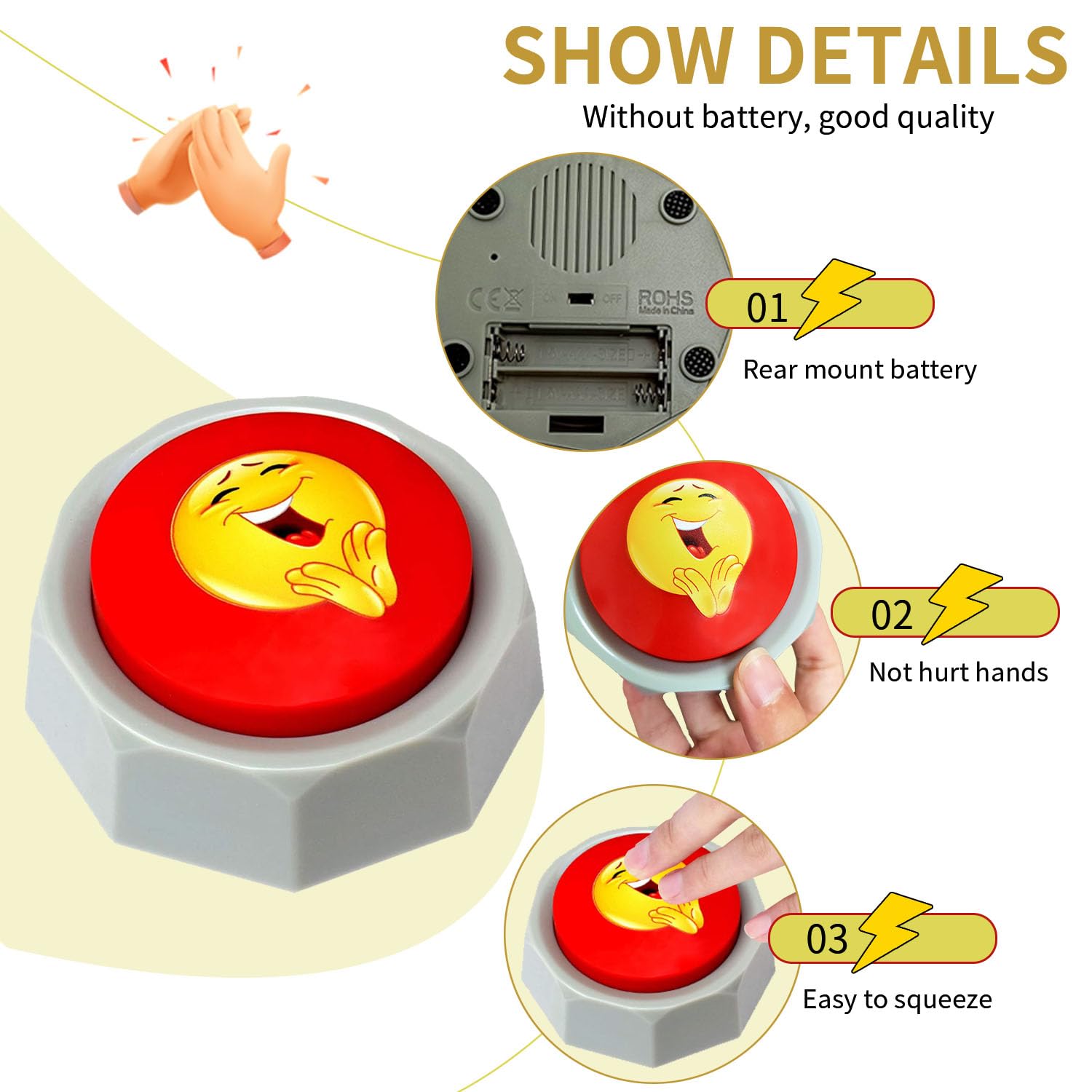 Ribosy Applause Button   Button Applauds When Pressed   Add Extra Fun To Your Life