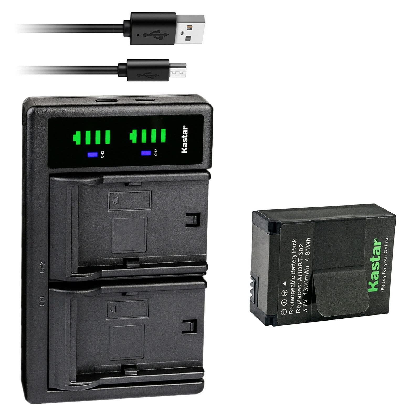 Kastar 1-Pack Battery and LTD2 USB Charger Replacement for Suptig Diving Light High Power Dimmable Waterproof LED Video Light, S