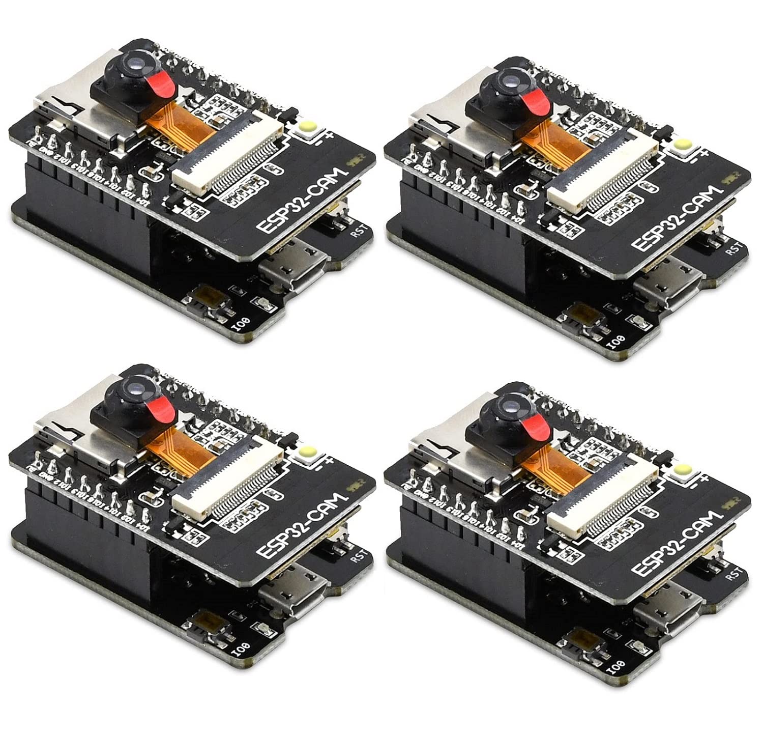 4Pcs Esp32 Cam Mb, Aideepen Esp32 Cam W Bt Board Esp32 Cam Mb Micro Usb To Serial Port Ch 340G With Ov2640 2Mp Camera Module Dua