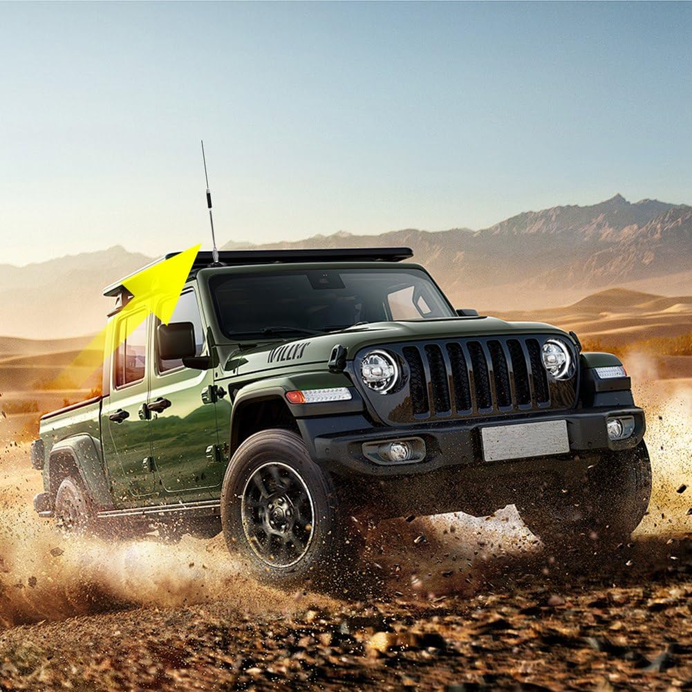 27Mhz Cb Radio Antenna 27Inch With Bnc Adaptor And Magnetic Mount For President Midland Cobra Uniden Anytone Truck Radio