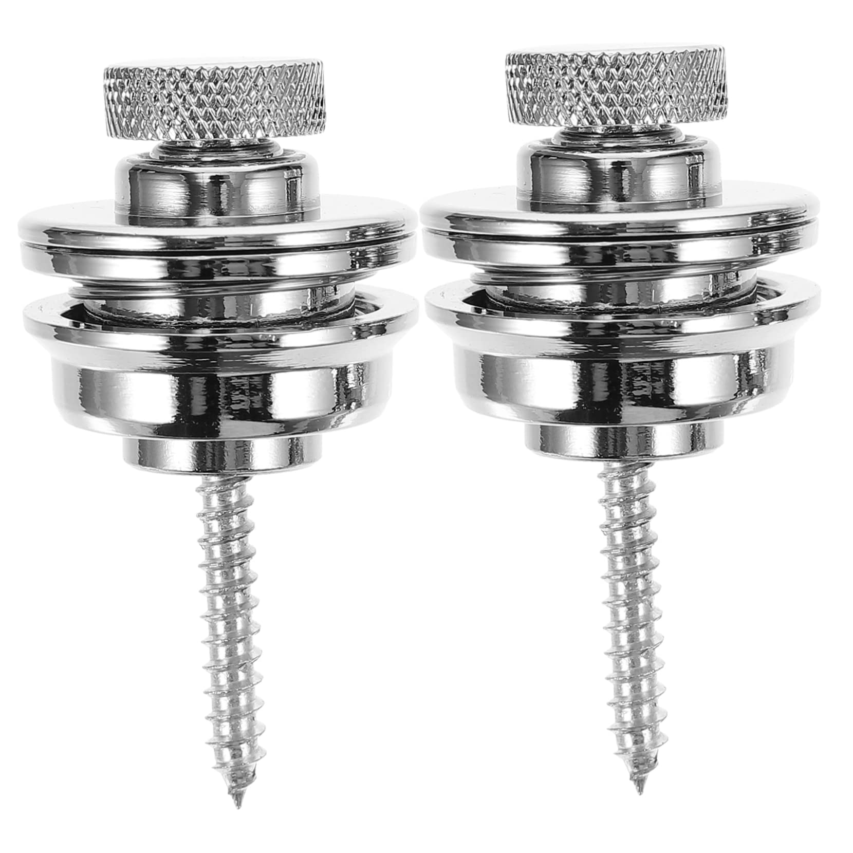 Yardwe 2Pcs Guitar Strap Button Locks Secure Locking System for Guitar Straps Easy Install Mushroom Head Design Smooth Finish St