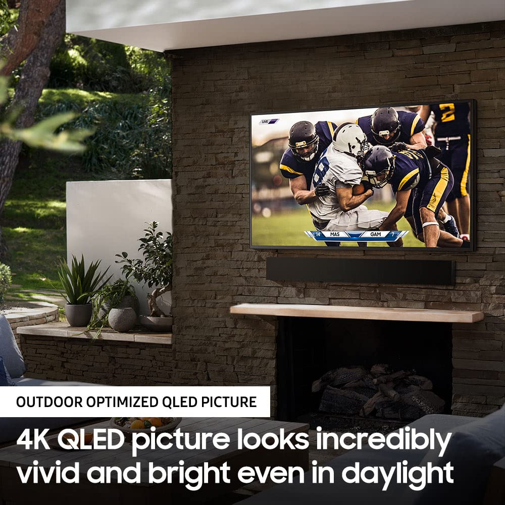 Samsung 55 Inch Class Qled 4K The Terrace Partial Sun Outdoor, Direct Full Array 16X, Quantum Hdr 32X, Weatherproof, Wide Viewin