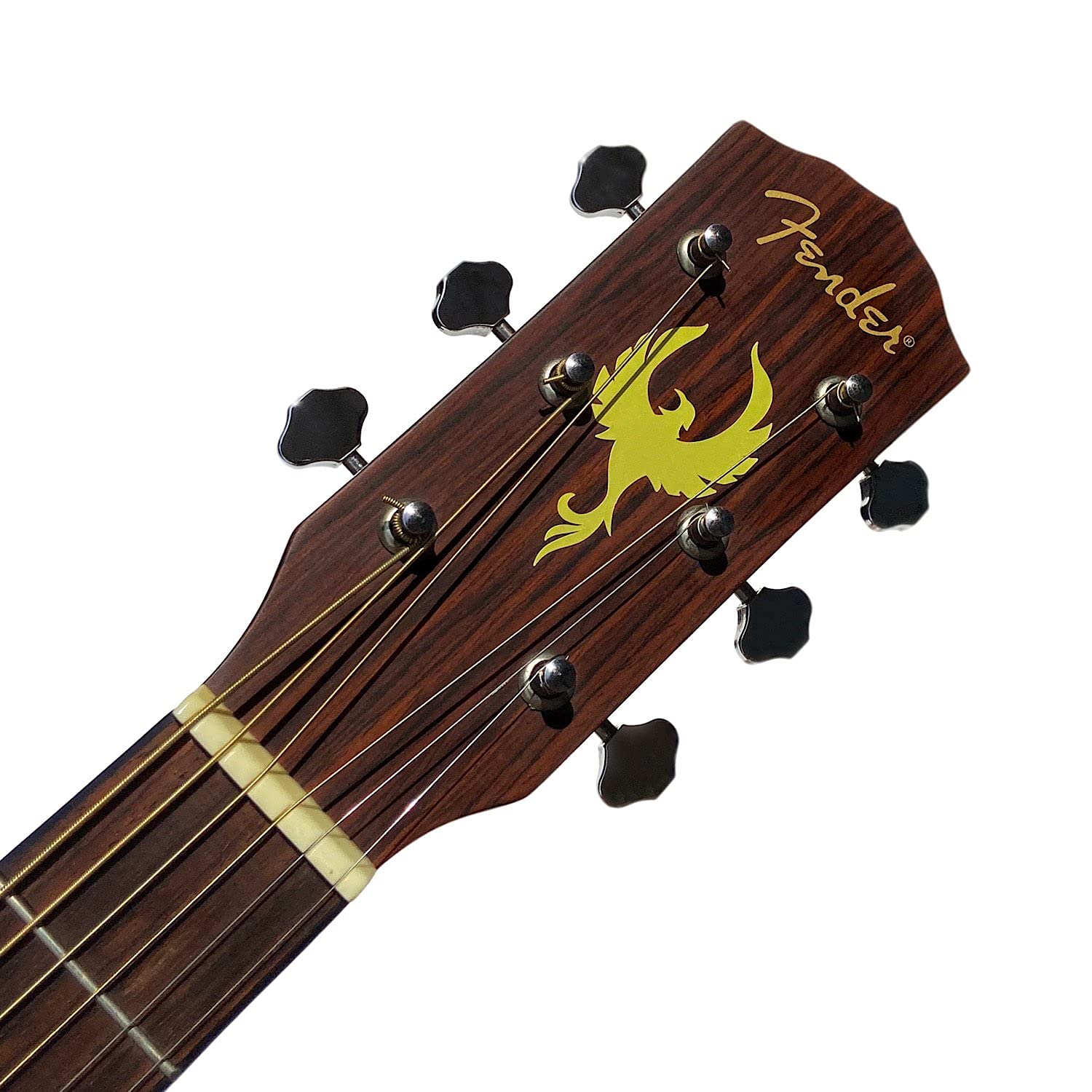 Inlay Sticker For Guitar Headstock   Phoenix Bird   Gold