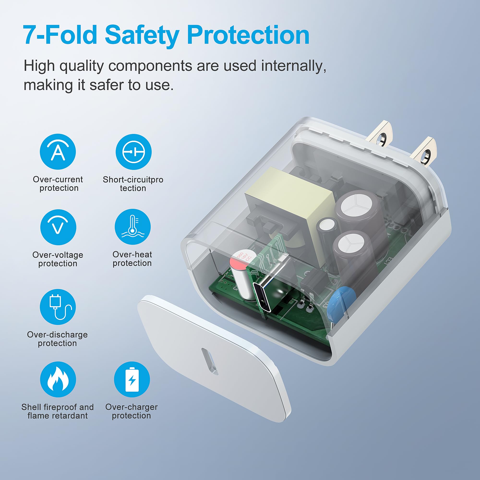 Jozashon Iphone 15 Charger Fast Charging, 2 Pack 6Ft Long Usb C To C Fast Charging Cable Cord With C Chargers Fast Charging Bloc