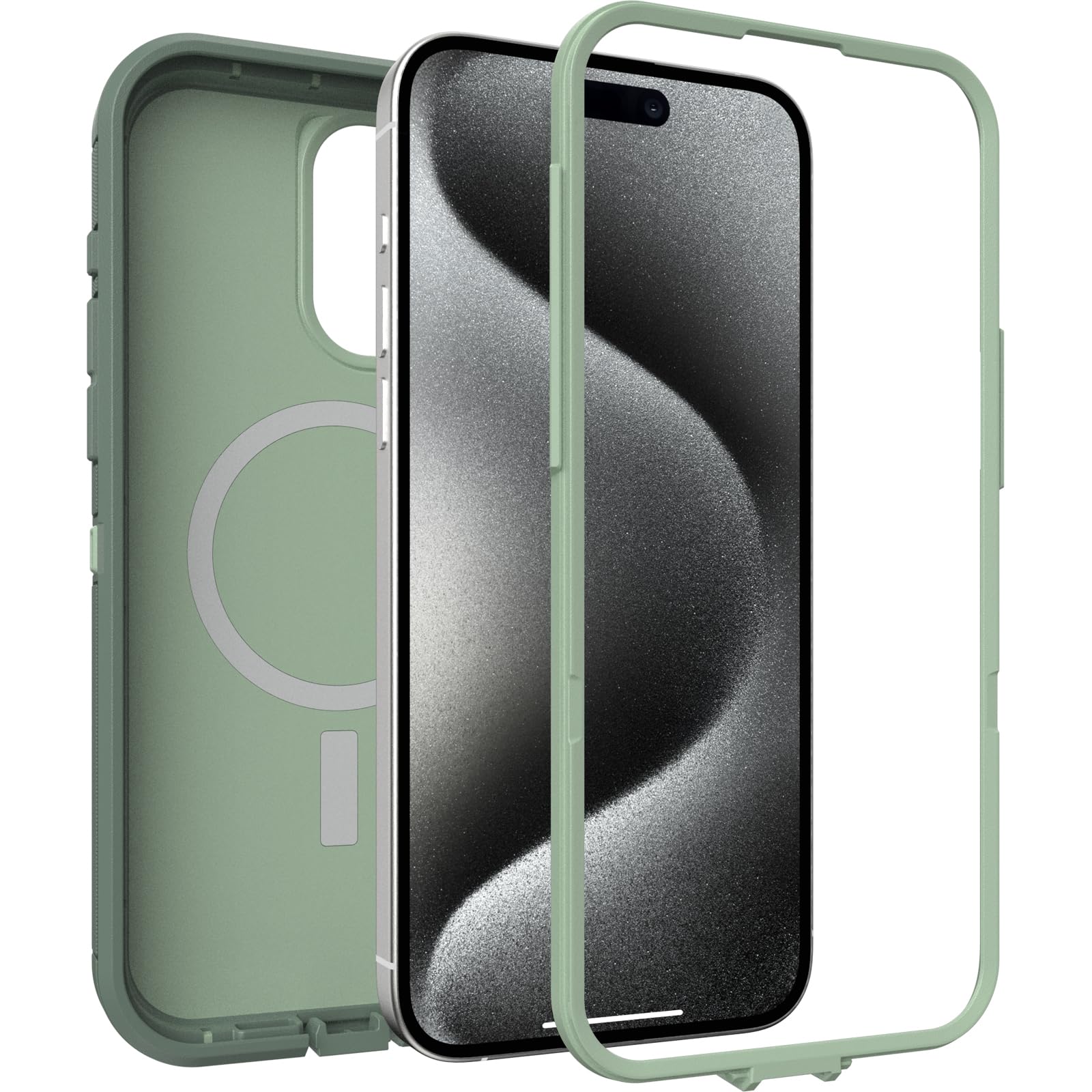 Otterbox Iphone 15 Pro Max (Only) Defender Series Xt Case   Emerald Isle (Green), Screenless, Rugged, Snaps To Magsafe, Lanyard