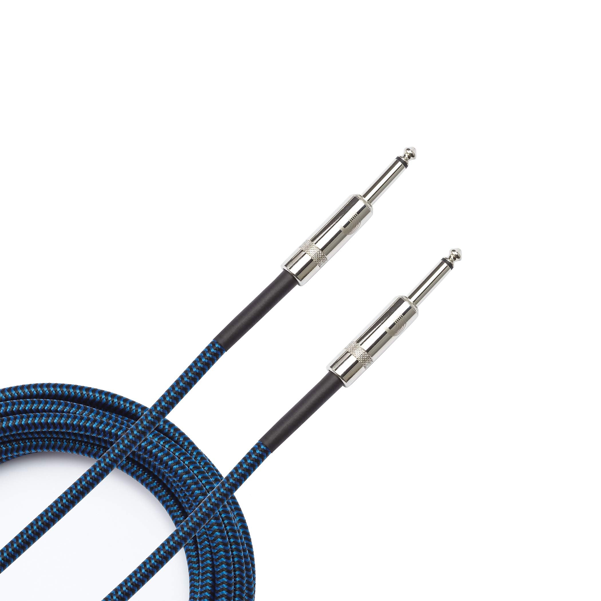 DAddario Guitar Cable - Guitar Lead - Instrument Cable - Guitar Accessories - Braided Cable - 20 Feet/7.62 Meters - Blue - 1 Pa