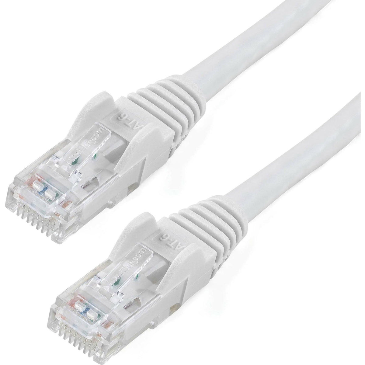 StarTech.com 150ft CAT6 Ethernet Cable   White CAT 6 Gigabit Ethernet Wire  650MHz 100W PoE RJ45 UTP Network/Patch Cord Snagless w/Strain Relief Fluke Tested/Wiring is UL Certified/TIA (N6PATCH150WH)