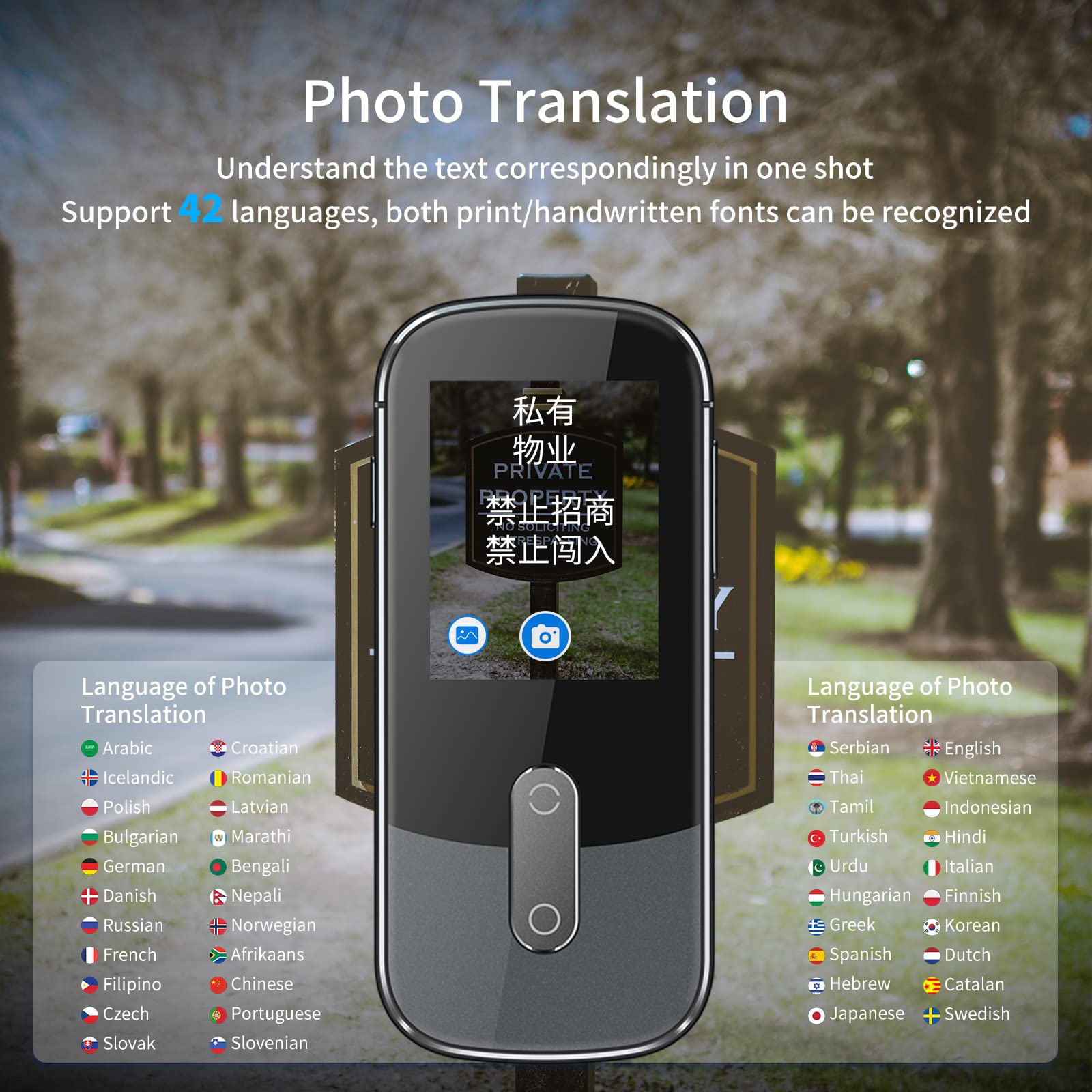 Anfier Language Translator Support 127 Languages Voice Translation Image Translation W09 Wi Fi Hotspot Connection