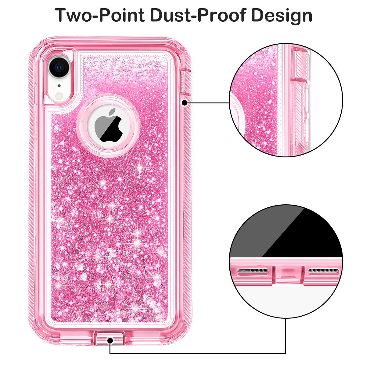 Jakpak Case For Iphone Xr Case Glitter Bling Sparkle For Girls Woman Iphone Xr Case Heavy Duty Shockproof Full Body Protective S