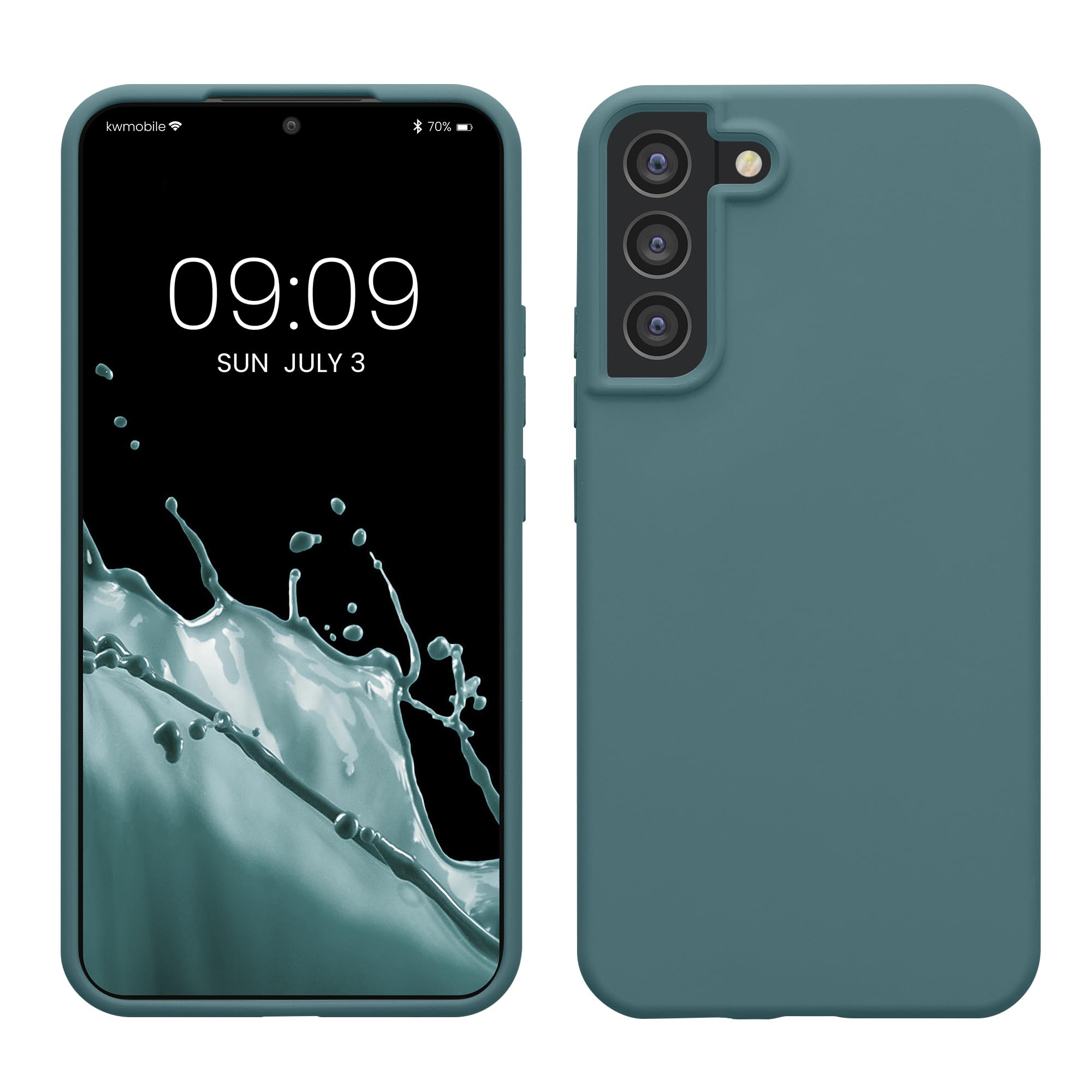 kwmobile Case Compatible with Samsung Galaxy S22 Plus Case - TPU Silicone Phone Cover with Soft Finish - Arctic Night