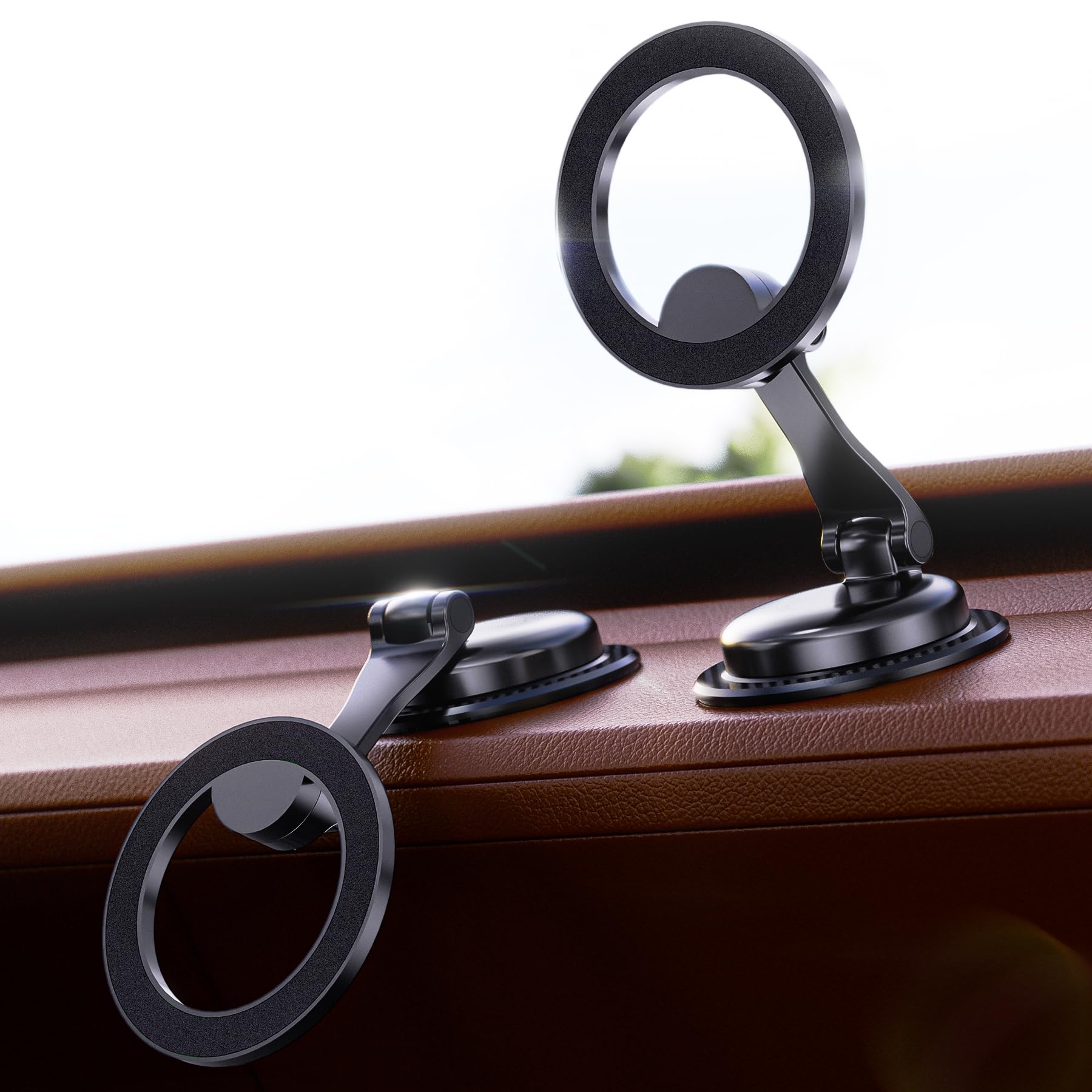 Jdhdl For Magsafe Car Mount, 360 Adjustable 2300Gf Strong Magnetic Phone Holder For Car, Dashboard Metal Car Mount For Iphone 16