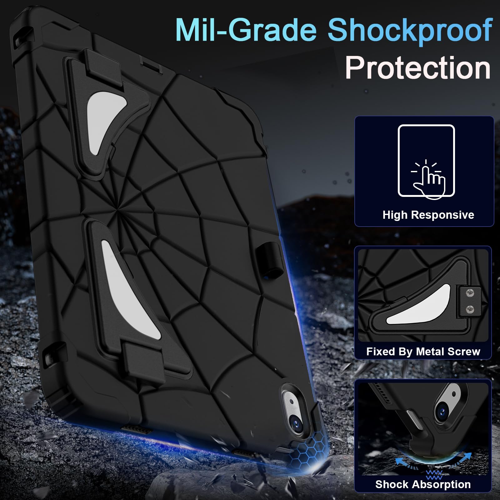 Auizotl Case For Ipad 10Th Generation Case 10.9 Inch,Kids Friendly Ipad Case 10Th Generation With Screen Protector Shoulder Stra