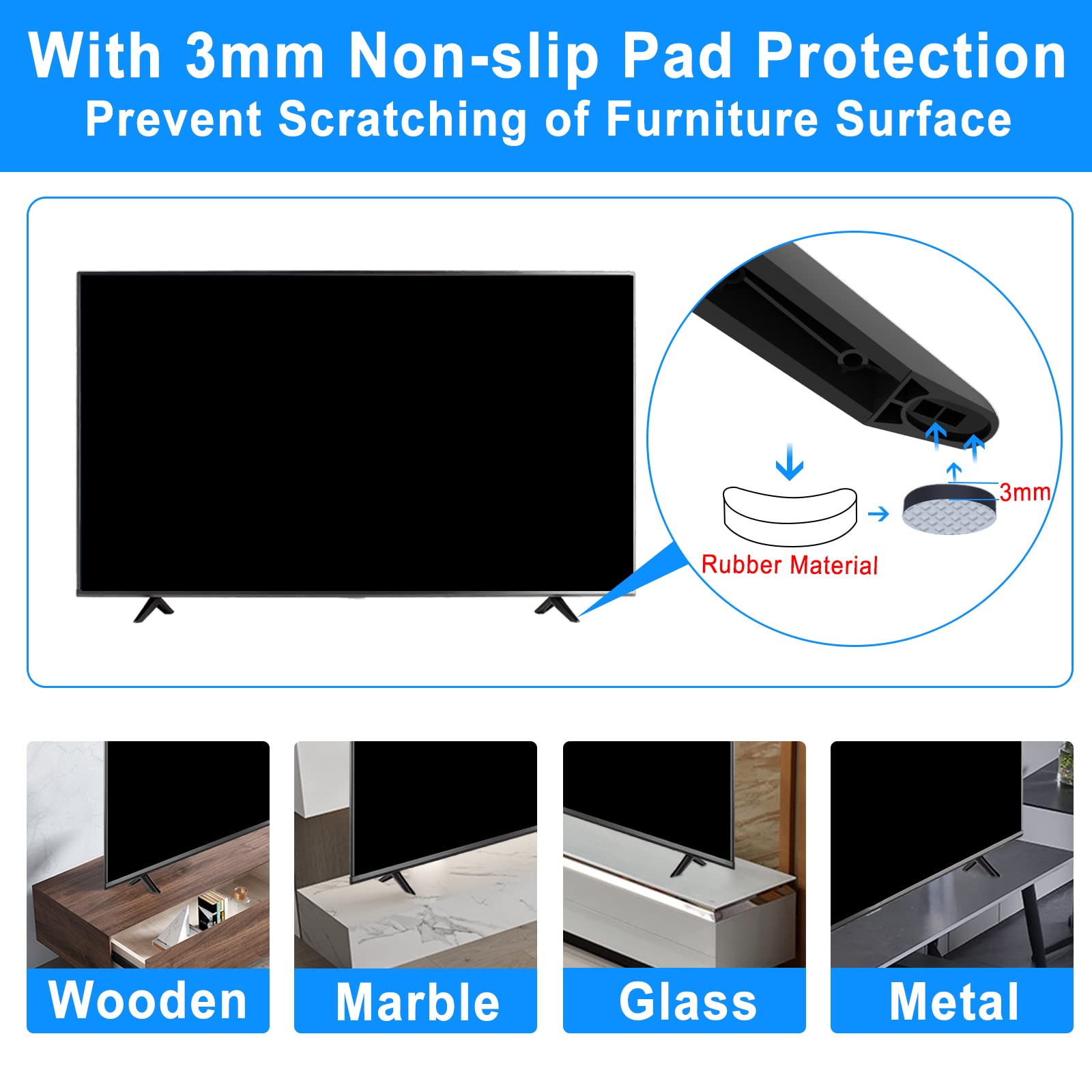 Upgraded Tv Legs For Tcl Roku Tv Legs   32S321 40S325 43S303 50S425 55S525, Tv Base Stand For Tcl Roku Tv Stand Legs Replacement
