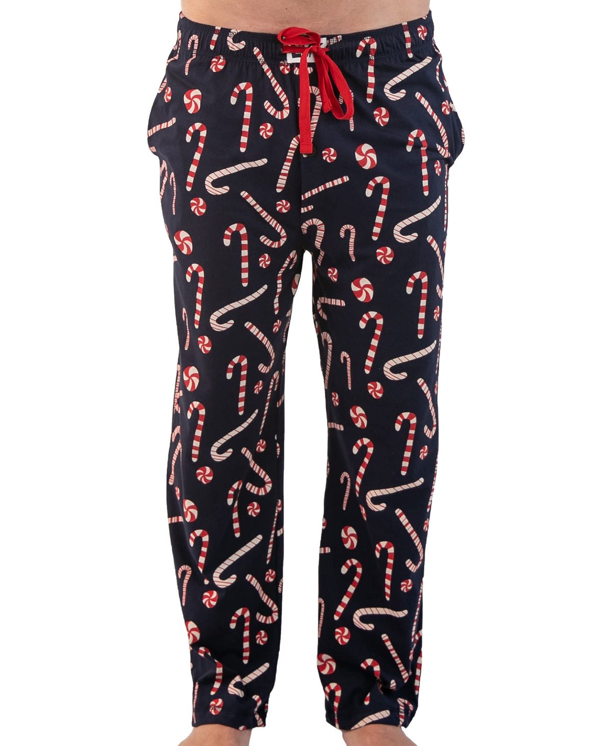 Lazy One Pajama Pants For Men, Mens Separate Bottoms, Lounge Pants, Funny, Humorous, Christmas (Candy Cane, Small)