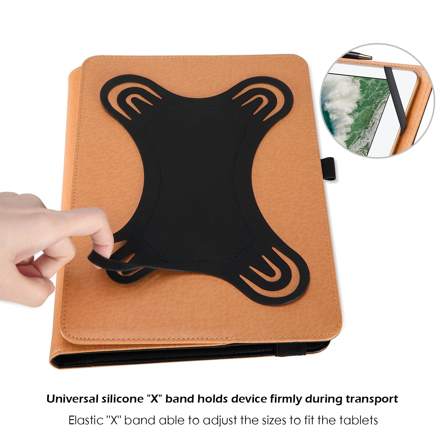 Procase Universal Tablet Case 9 10.1 Inch, Universal Stand Folio Tablet Case Protective Cover For 9'' 9.7'' 10'' 10.1'' Touchscr