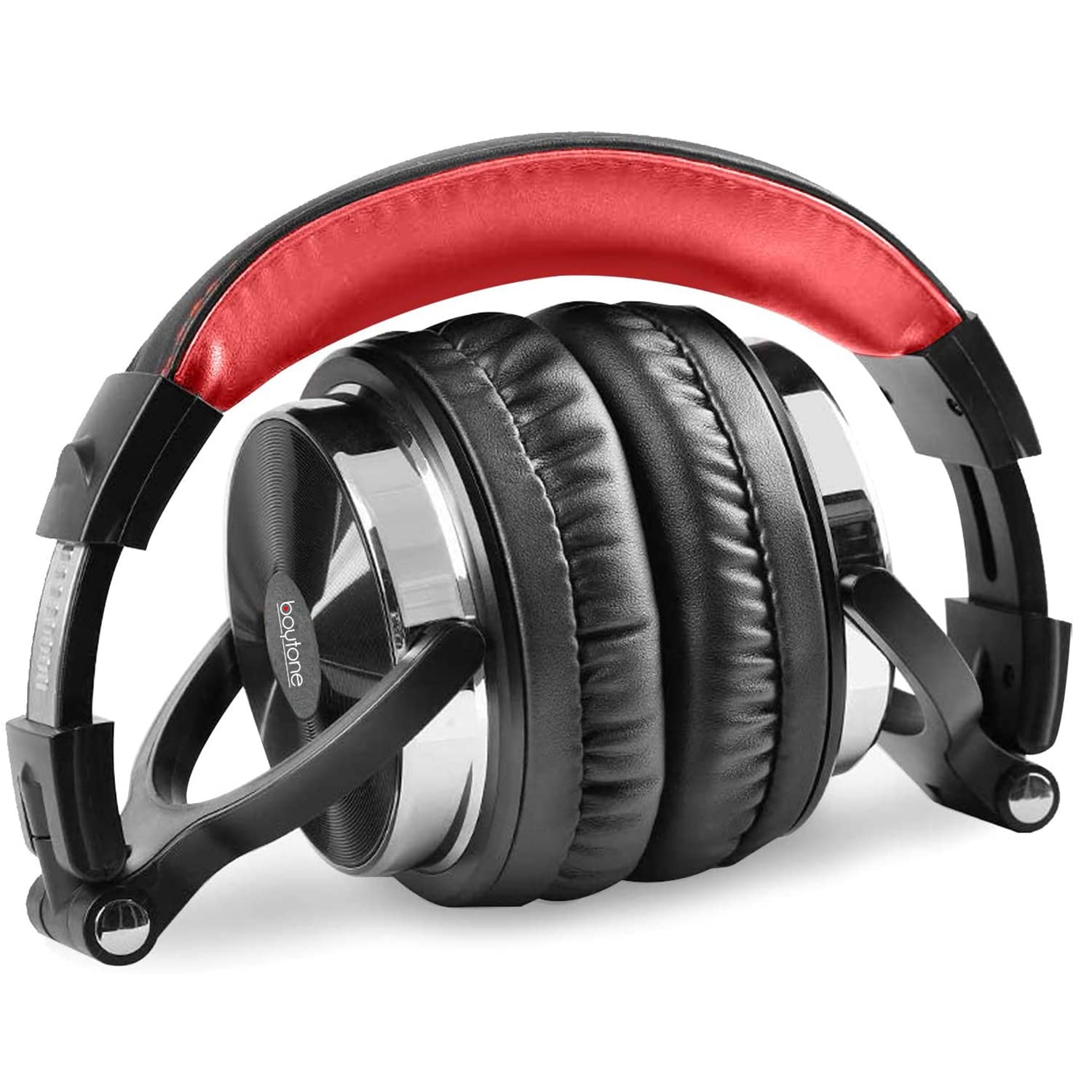 Boytone Bt 10Rd Wired Over Ear Headphones Studio Monitor & Mixing Dj Stereo Headsets With 50Mm Drivers And 1/4 To 3.5Mm Audio Ja