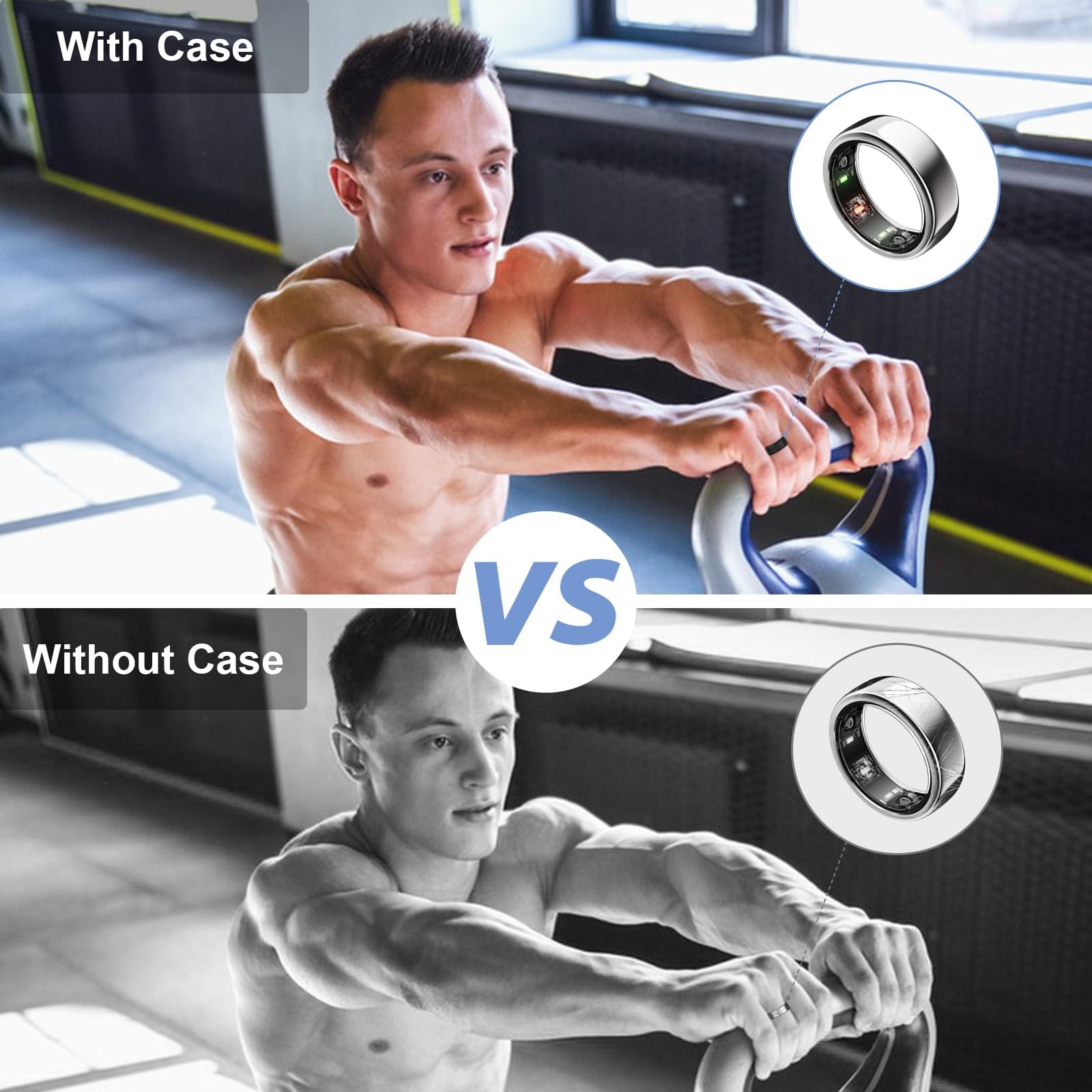 Snyeest Ring Protector Compatible For Oura Ring Gen3/Samsung Galaxy Ring/Ringconn Ring/Ultrahuman Ring Air,Silicone Elastic Case