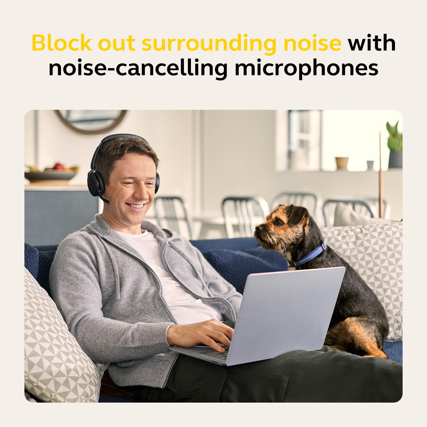 Jabra Evolve2 65 Flex Ms Stereo   Headset   With Wireless Charging Pad