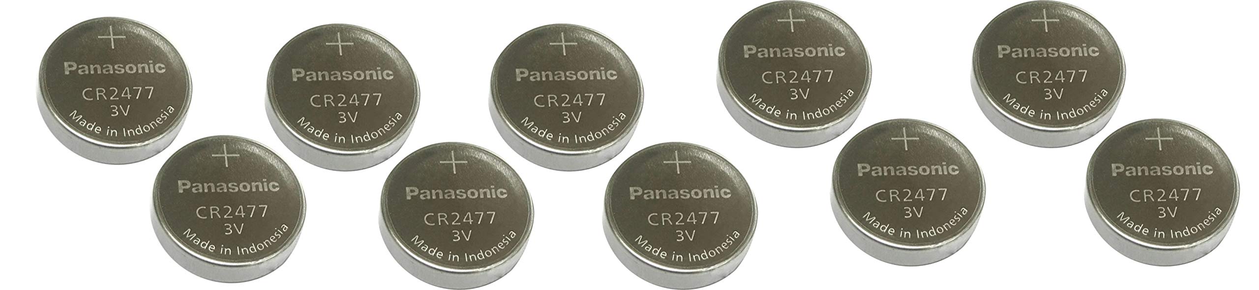 Panasonic 1 Box (10 Individual Packaging Batteries) CR2477 Lithium 3 V Coin Cell Batteries