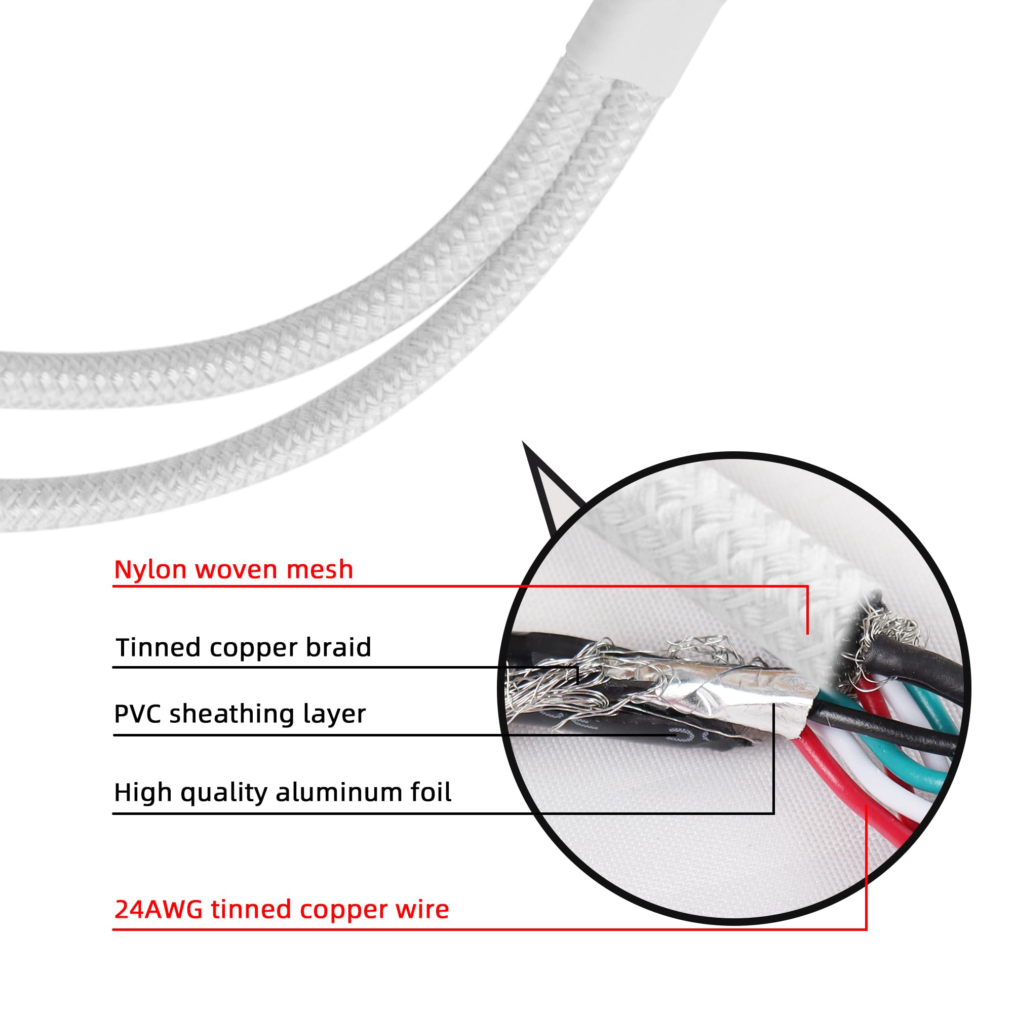 Gelrhonr 2Pcs Usb 2.0 9Pin Female To Dual 9 Pin Male Extension Cable,Motherboard 9 Pin Usb2.0 Header Splitter Nylon Braided For