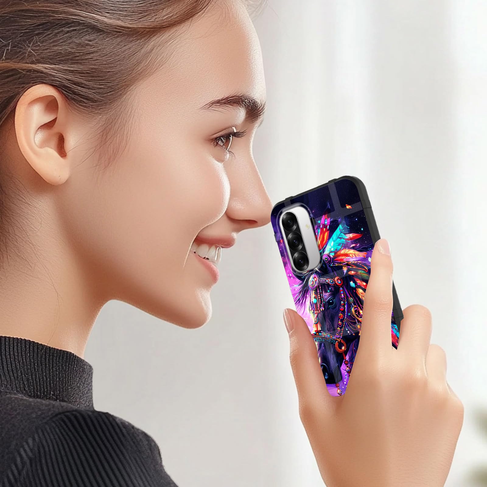 Gfewytjyj For Galaxy A36 5G / A56 5G Case,Fashion Shock-Absorption Flexible Tpu Bumper Soft Rubber Protective Phone Case Cover F