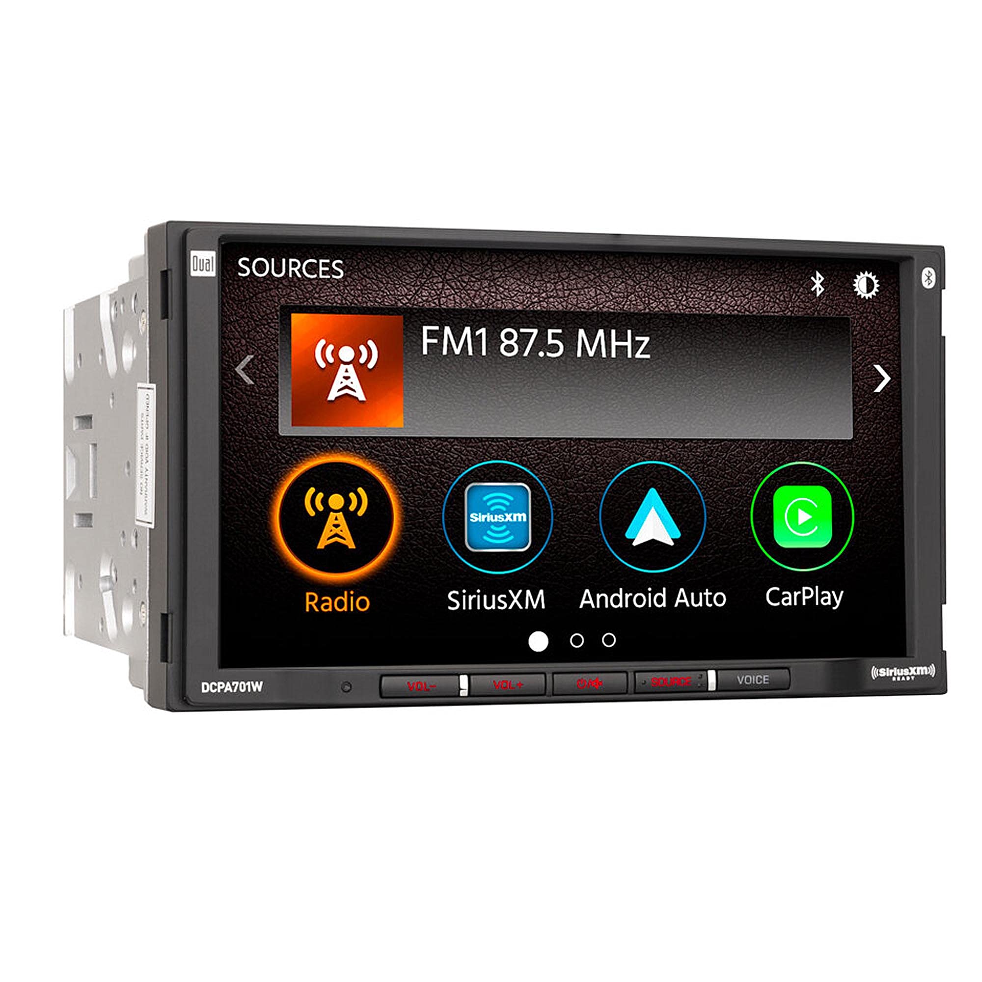 Dual Electronics Dual Dcpa701W 7 Inch Double Din In Dash Digital Media Receiver With Bluetooth, Wireless Android Auto And Apple