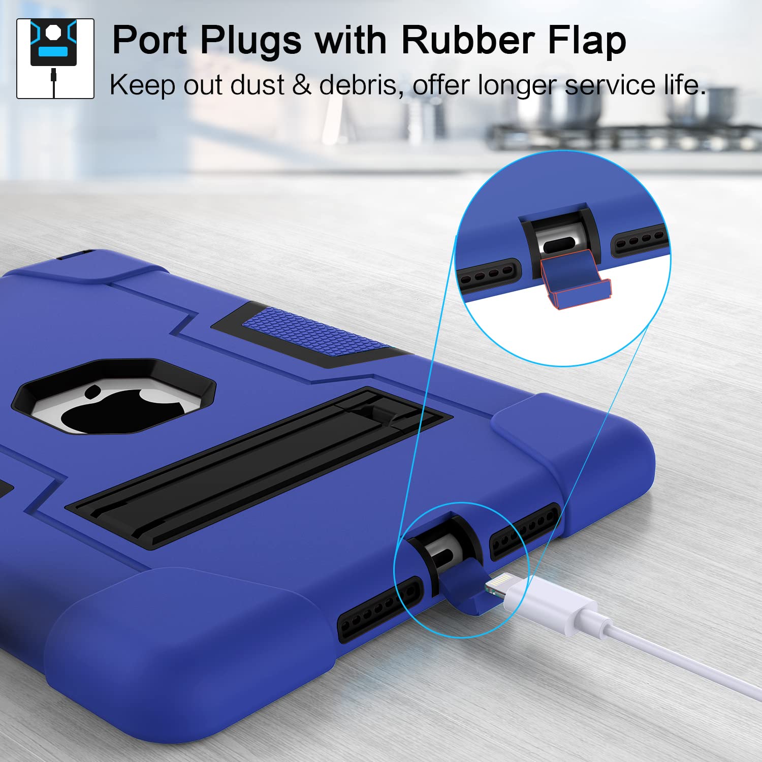 Cantis Case For Ipad 9Th Generation/ 8Th Generation/ 7Th Generation, Slim Heavy Duty Shockproof Rugged Protective Case With Buil