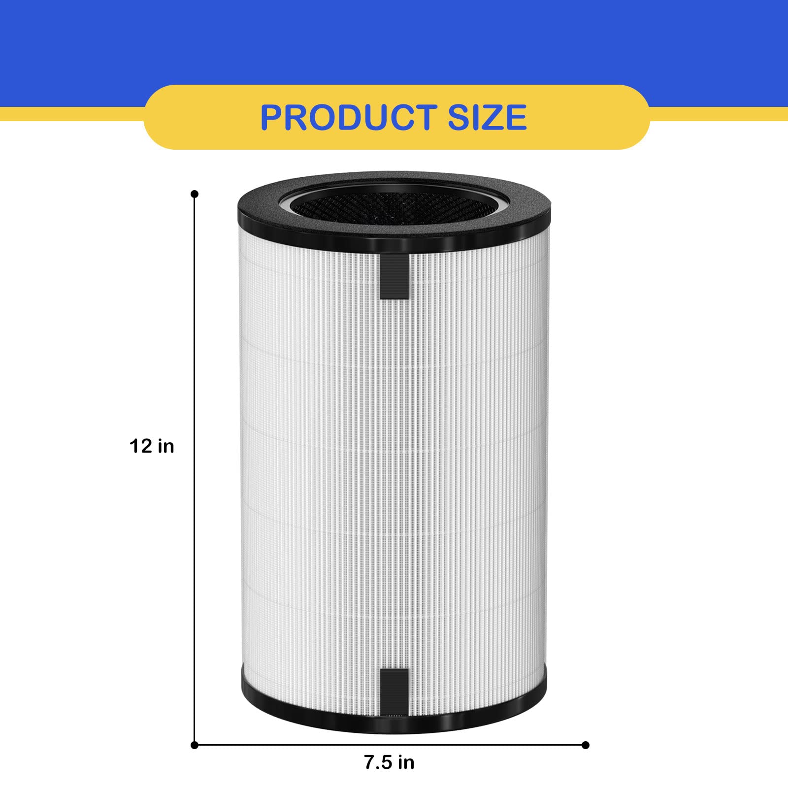 Ap-T45 Ap-T40Fl Hepa Replacement Filter Compatible With 1461901 Homedics Total Clean 5-In-1 Air Cleaner Purifier, Ap-T40 Ap-T45W